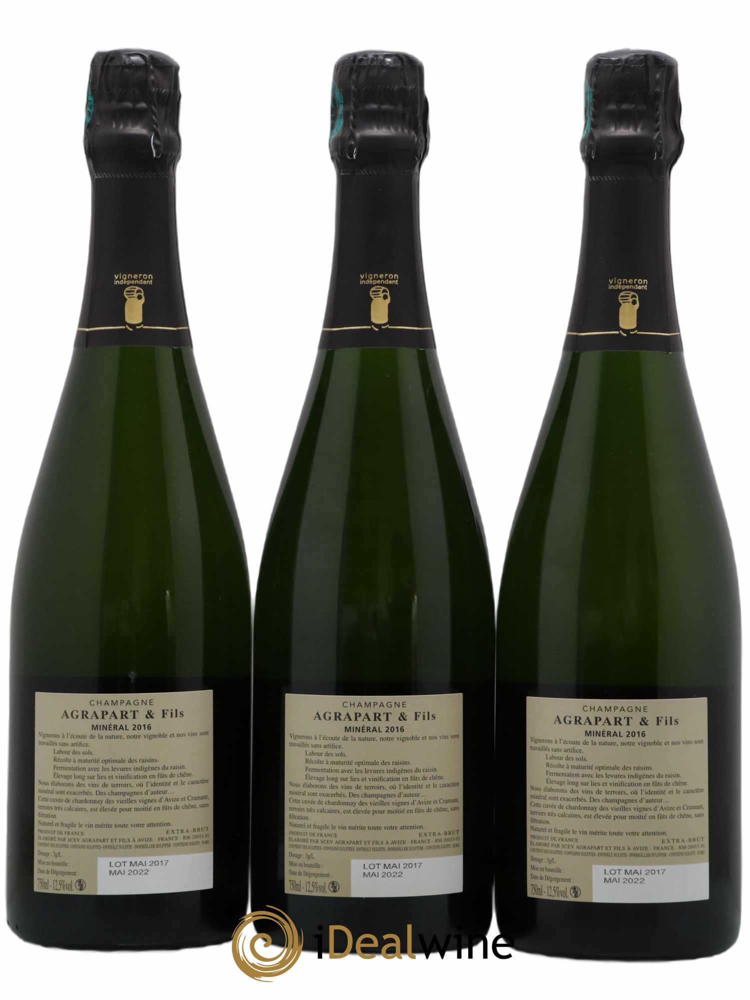 Minéral Blanc de Blancs Extra-Brut Agrapart & Fils 2016 - Lot de 3 bouteilles - 1