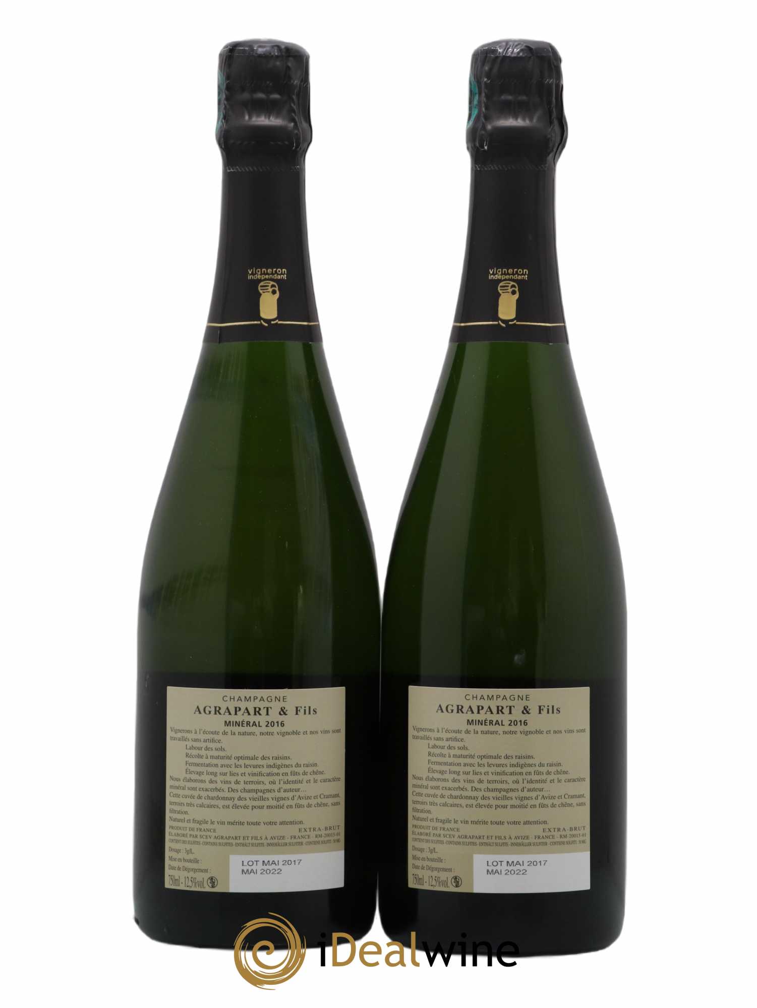 Minéral Blanc de Blancs Extra-Brut Agrapart & Fils 2016 - Lot of 2 bottles - 1