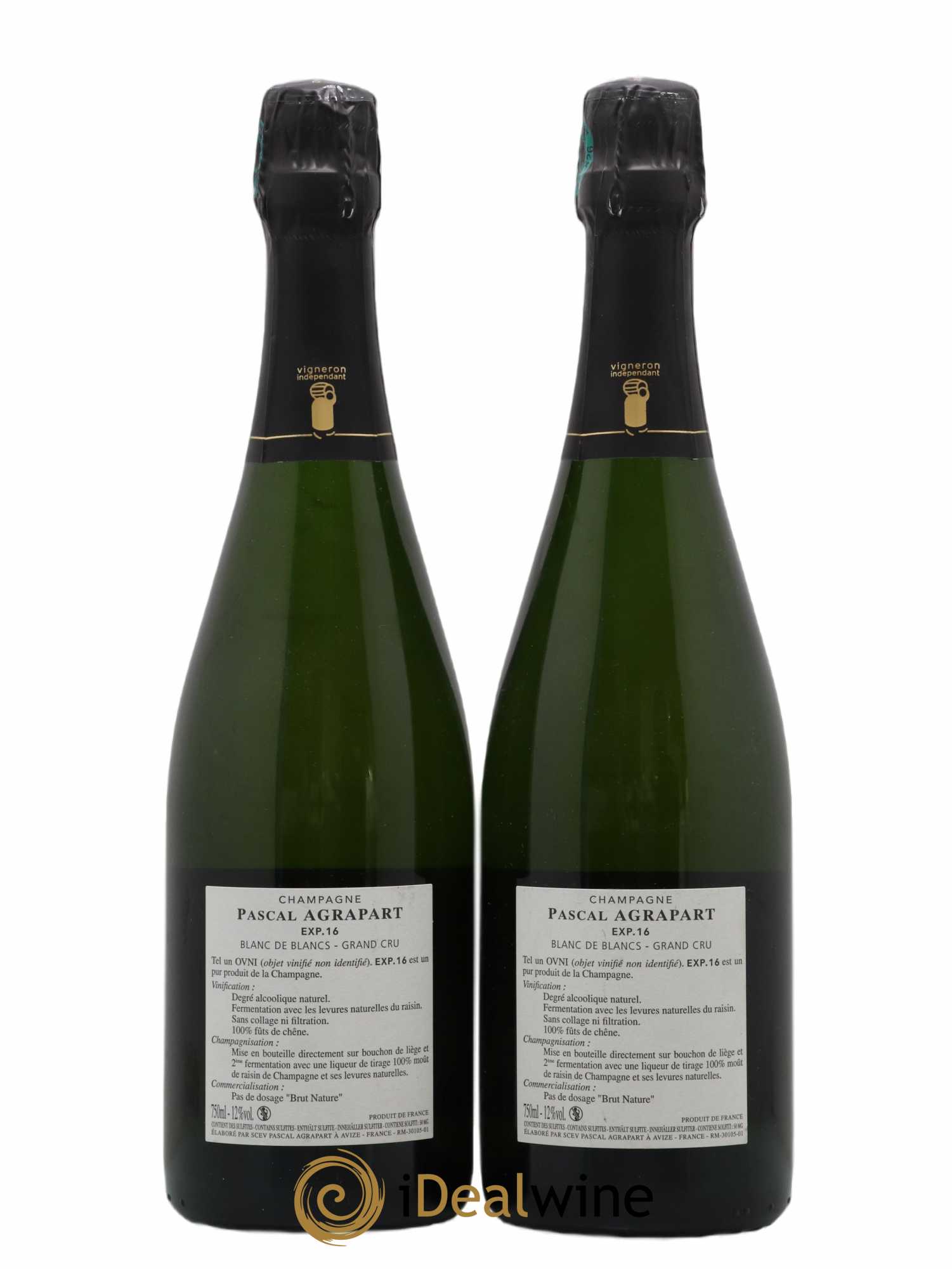 Expérience Blanc de Blancs Grand Cru Brut Nature Agrapart & Fils 2016 - Lot of 2 bottles - 1