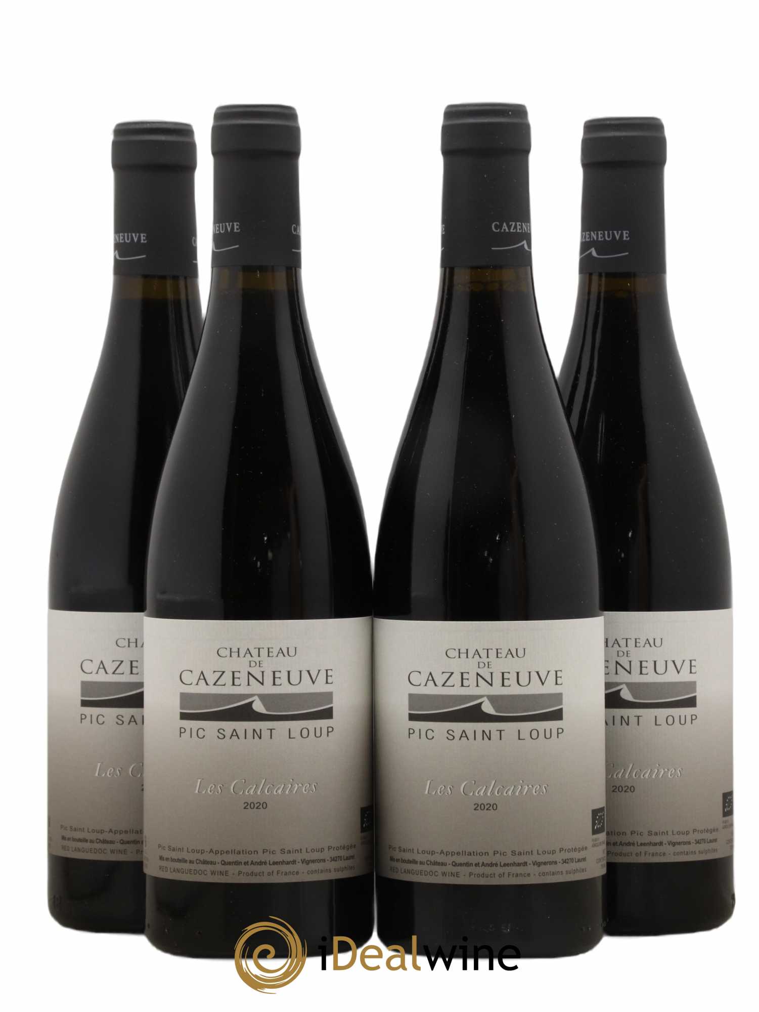 Pic Saint-Loup Les Calcaires Chateau de Cazeneuve 2020 - Lot de 4 bouteilles - 0