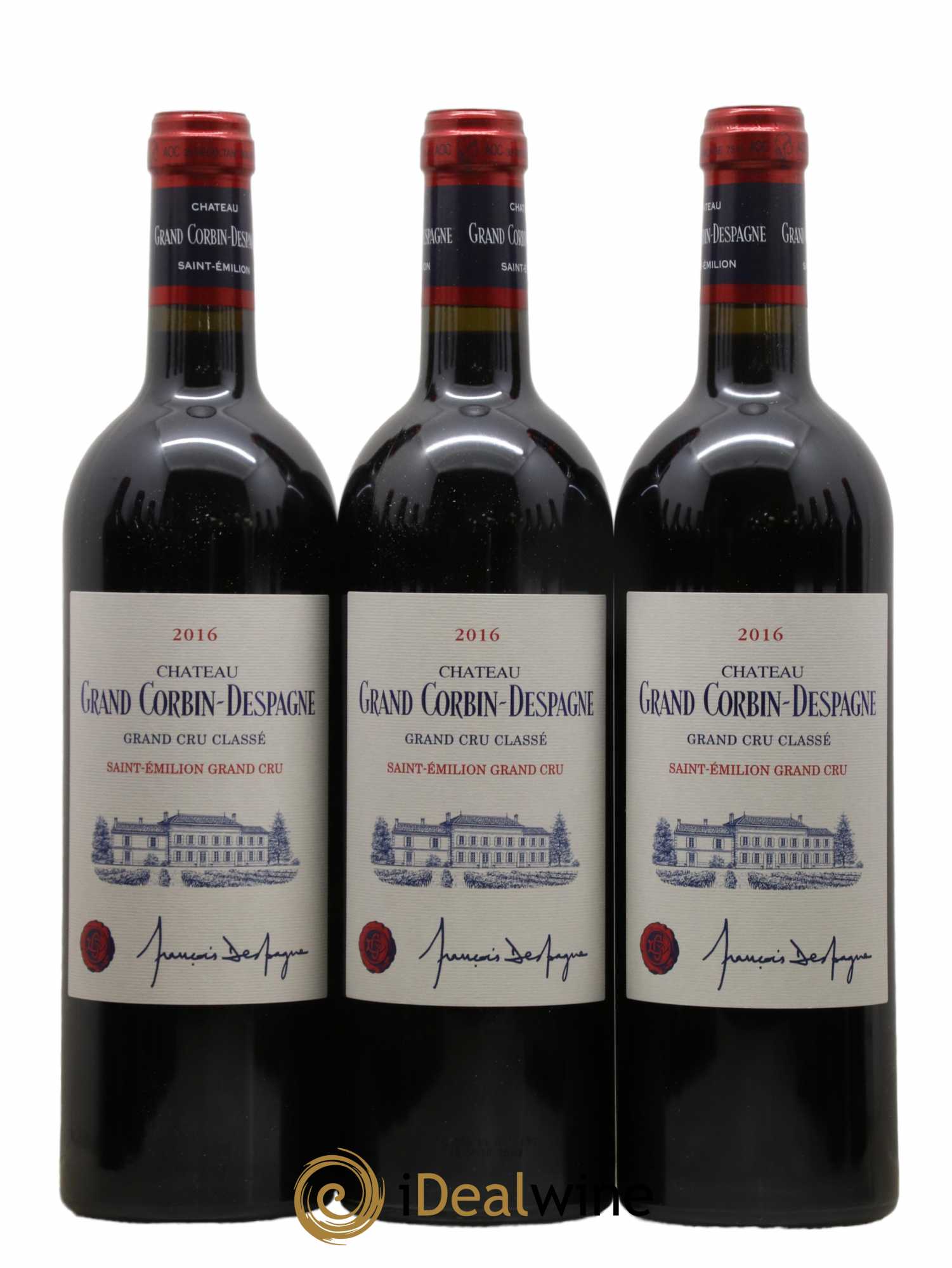 Château Grand Corbin Despagne Grand Cru Classé 2016 - Lot de 12 bouteilles - 1
