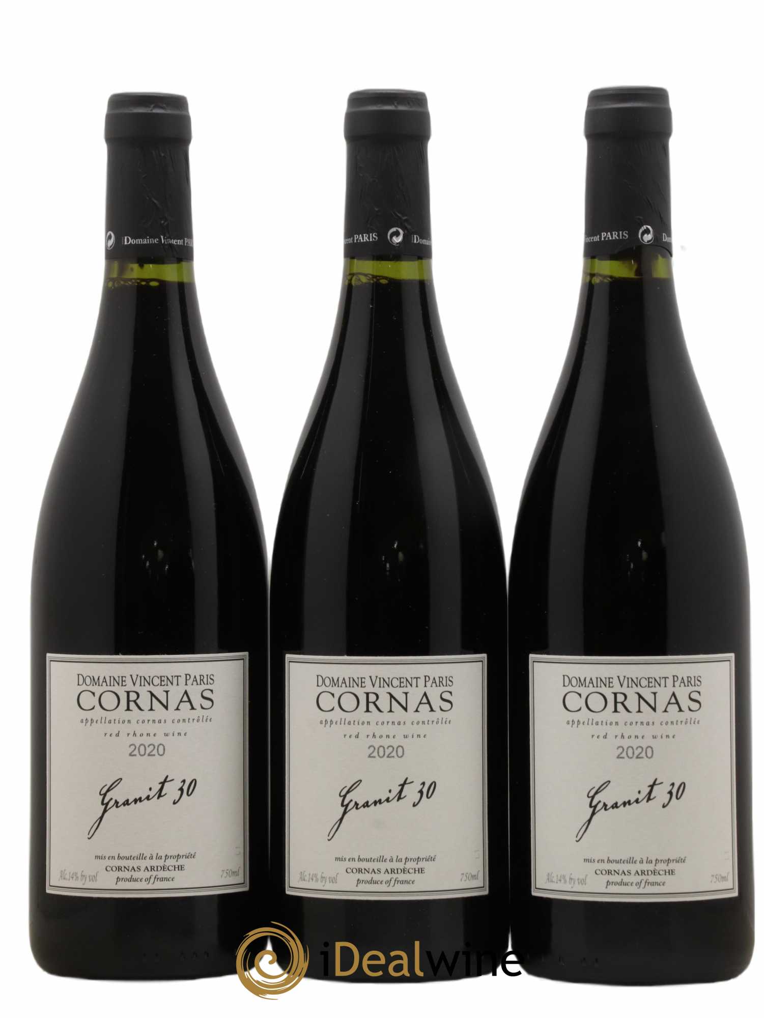 Cornas Granit 30 Vincent Paris 2020 - Lot de 3 bouteilles - 0