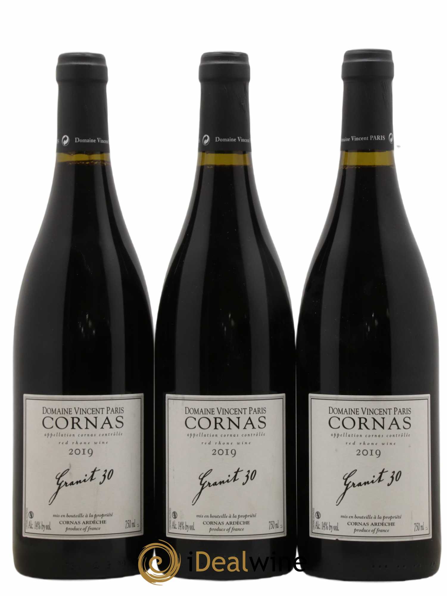 Cornas Granit 30 Vincent Paris 2019 - Lot de 3 bouteilles - 0