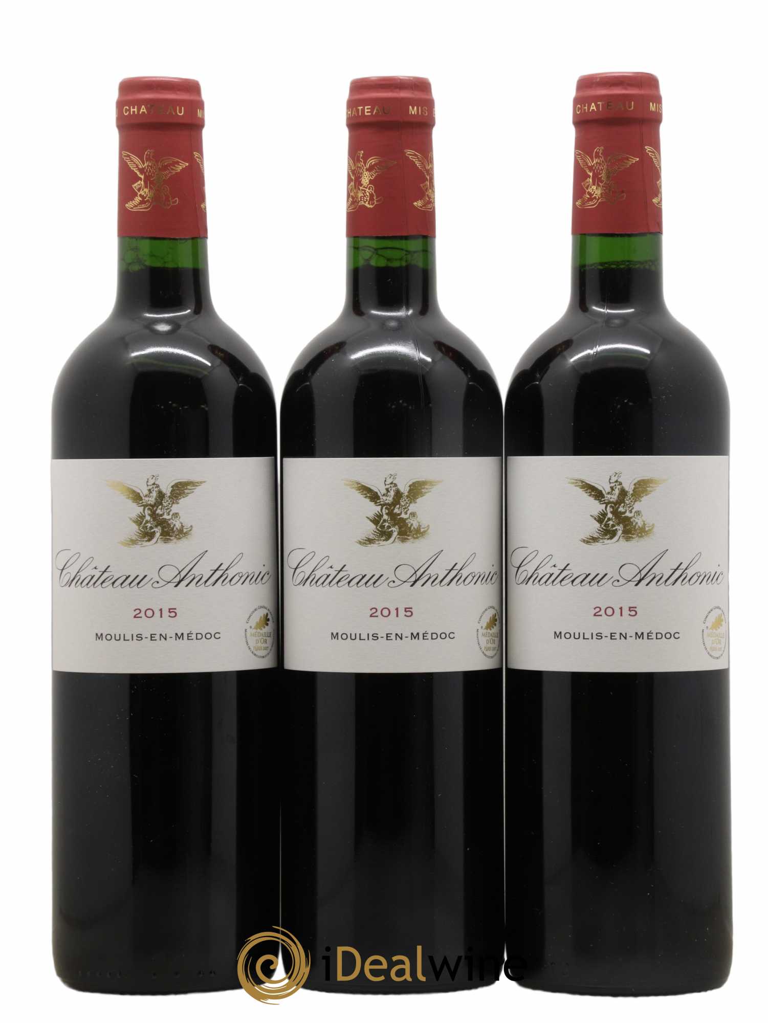 Château Anthonic Cru Bourgeois 2015 - Lot de 3 bouteilles - 0