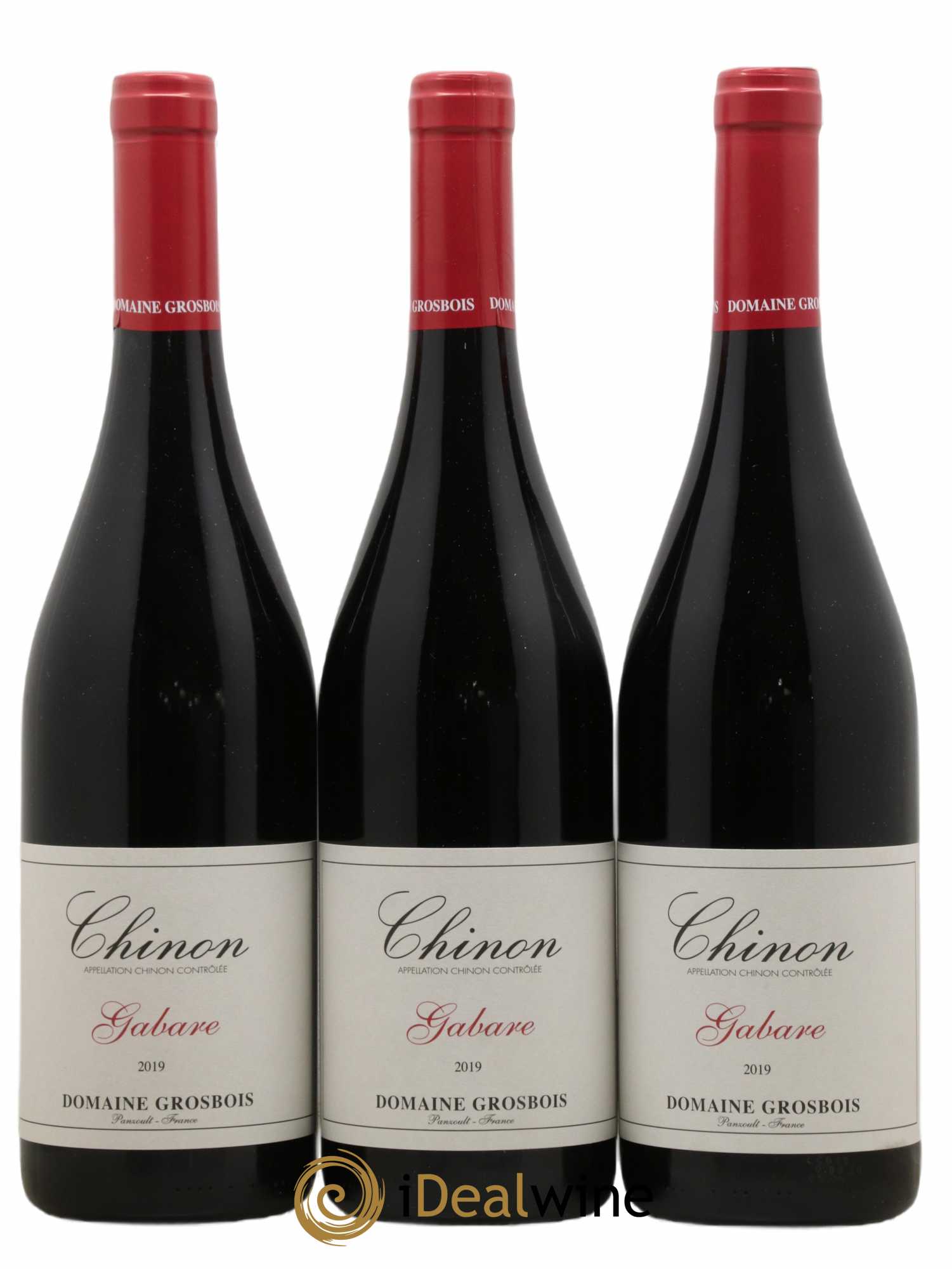 Chinon Gabare Domaine Grosbois 2019 - Lot de 3 bouteilles - 0