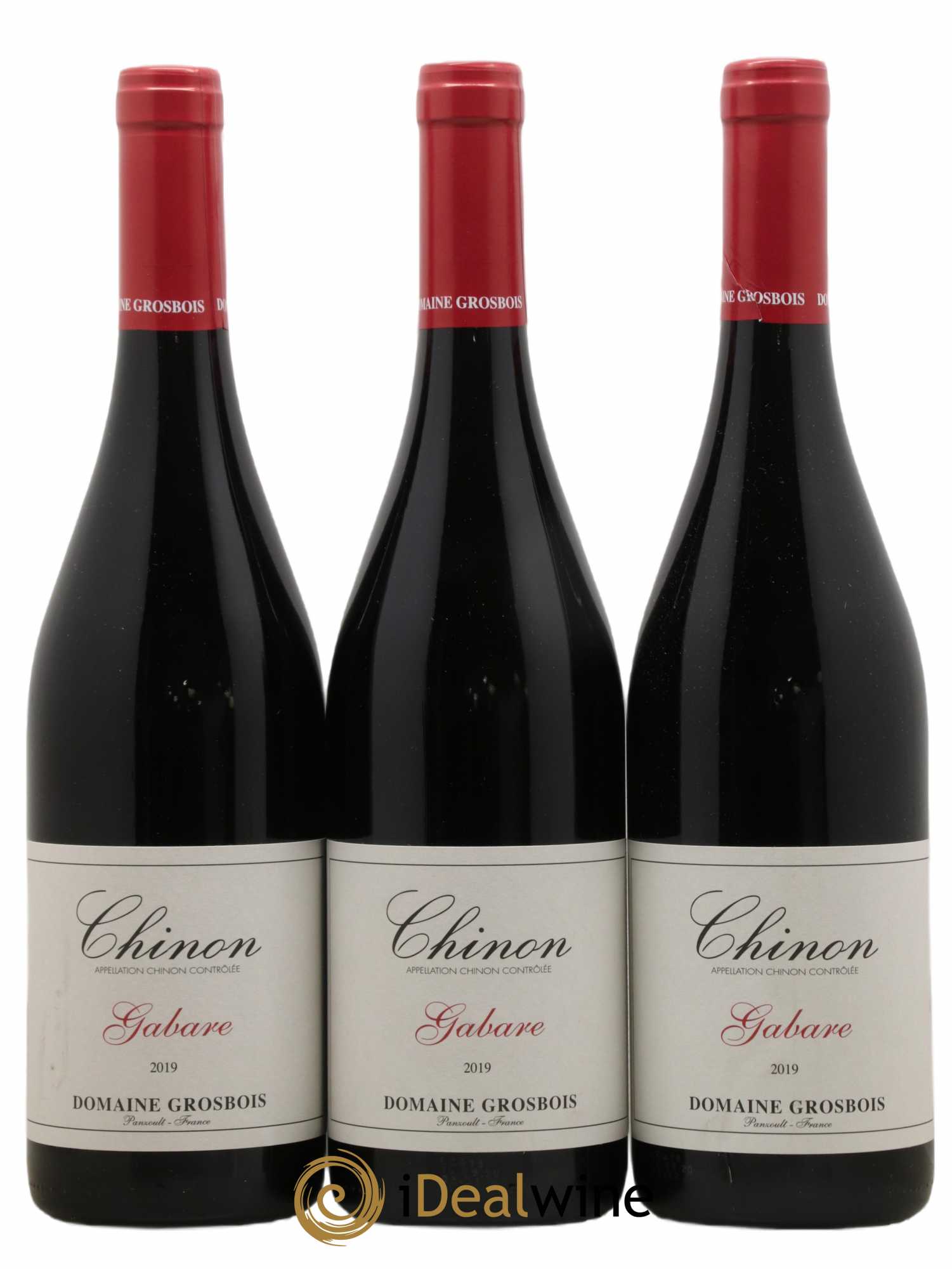 Chinon Gabare Domaine Grosbois 2019 - Lot de 3 bouteilles - 0