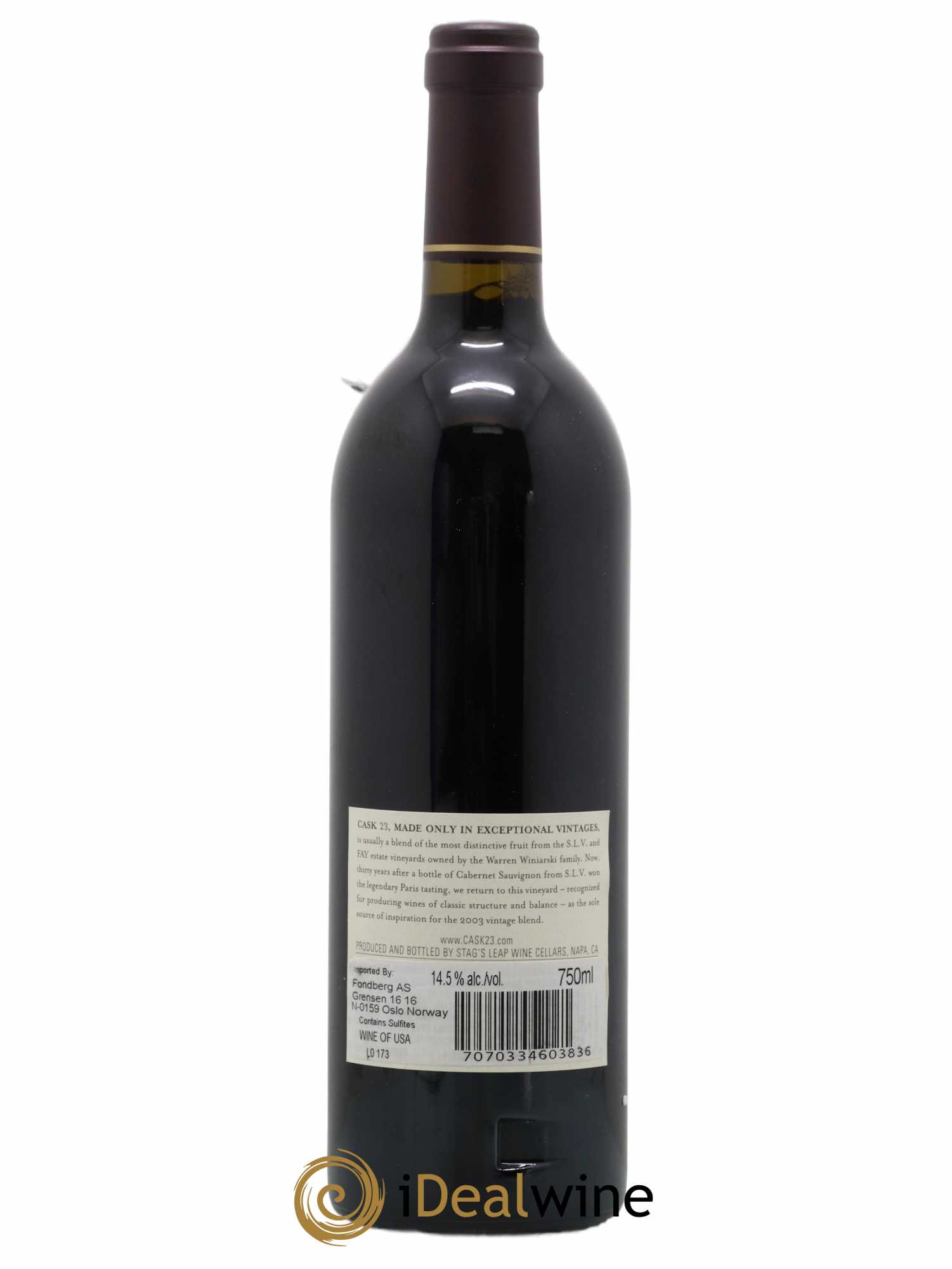 Napa Stag's Leap - Cask 23 Stag's Leap Wine Cellars 2003 - Lot de 1 bouteille - 1