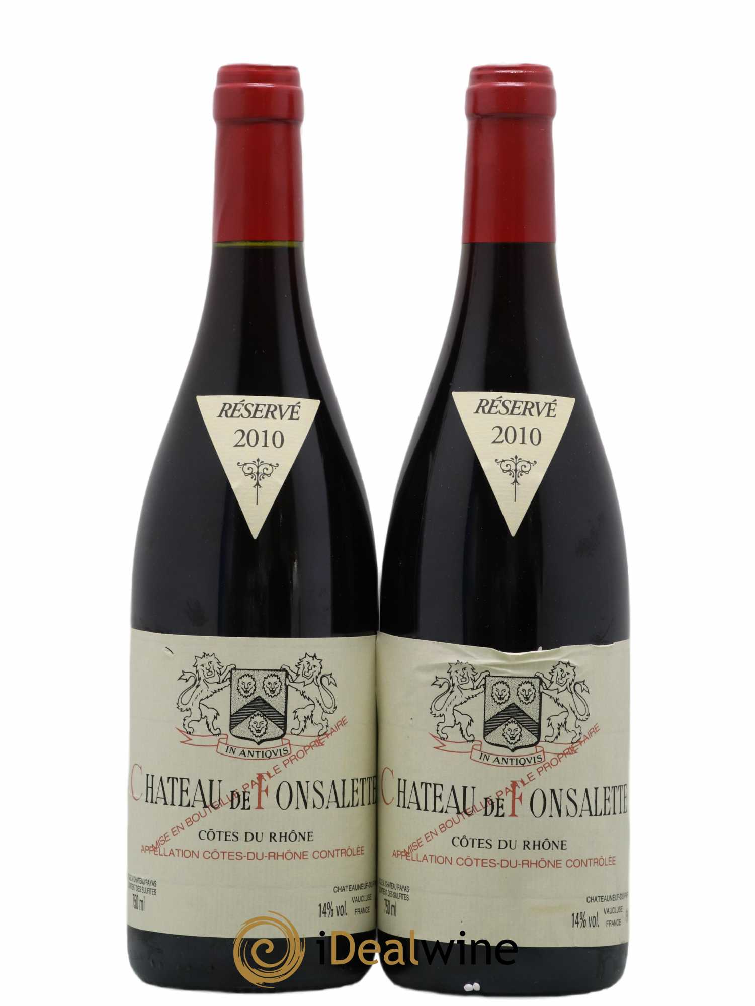 Côtes-du-Rhône Château de Fonsalette Emmanuel Reynaud 2010 - Lot de 2 bouteilles - 0