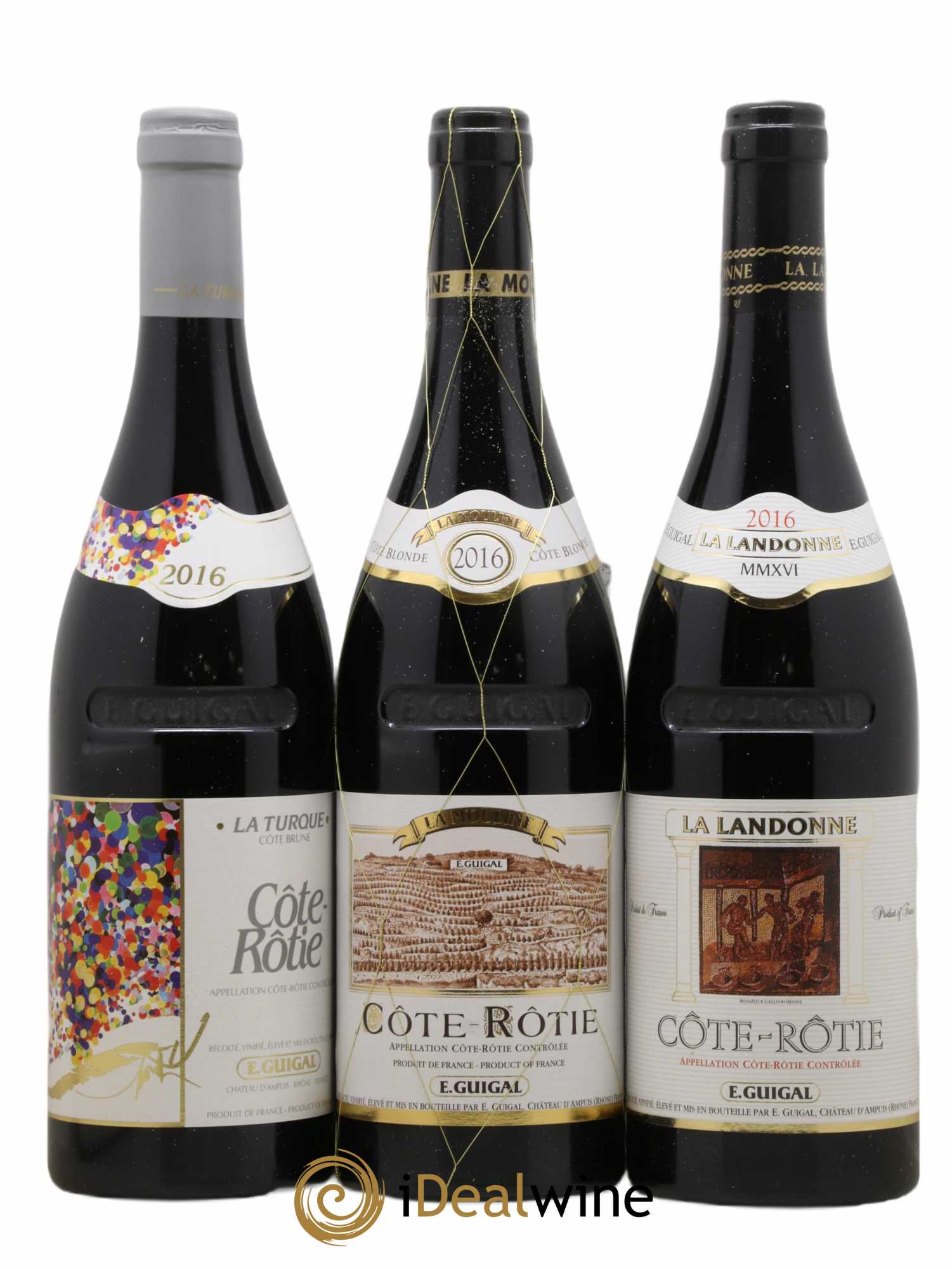 Côte-Rôtie Guigal Trilogie La Turque - La Landonne - La Mouline 2016 - Lot de 3 bouteilles - 0