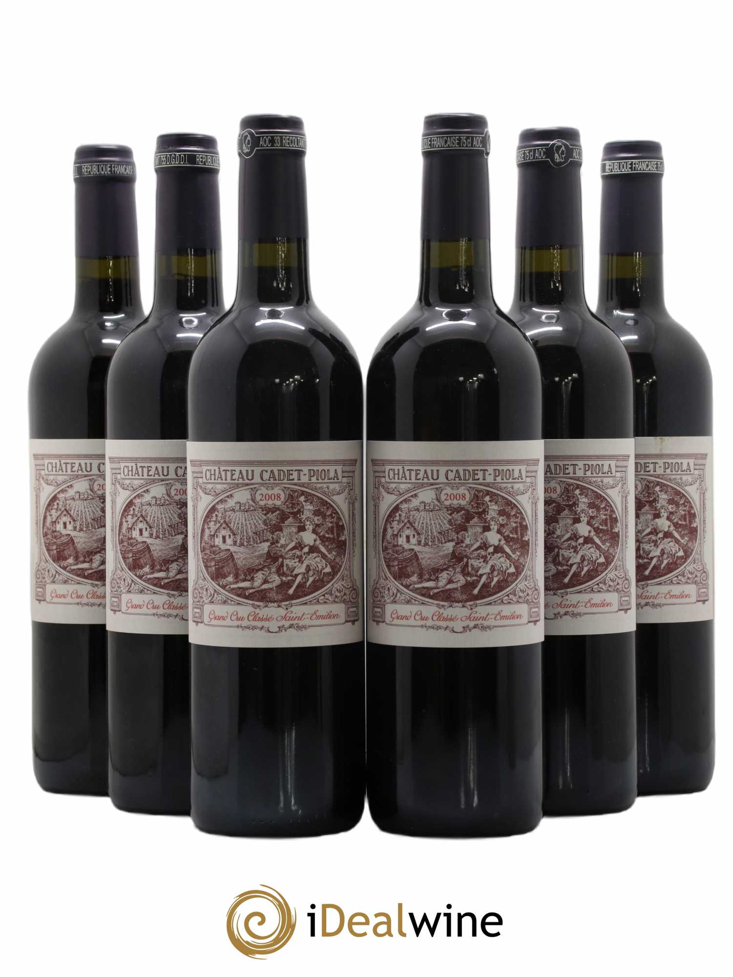 Château Cadet Piola Grand Cru Classé 2008 - Lot de 6 bouteilles - 0