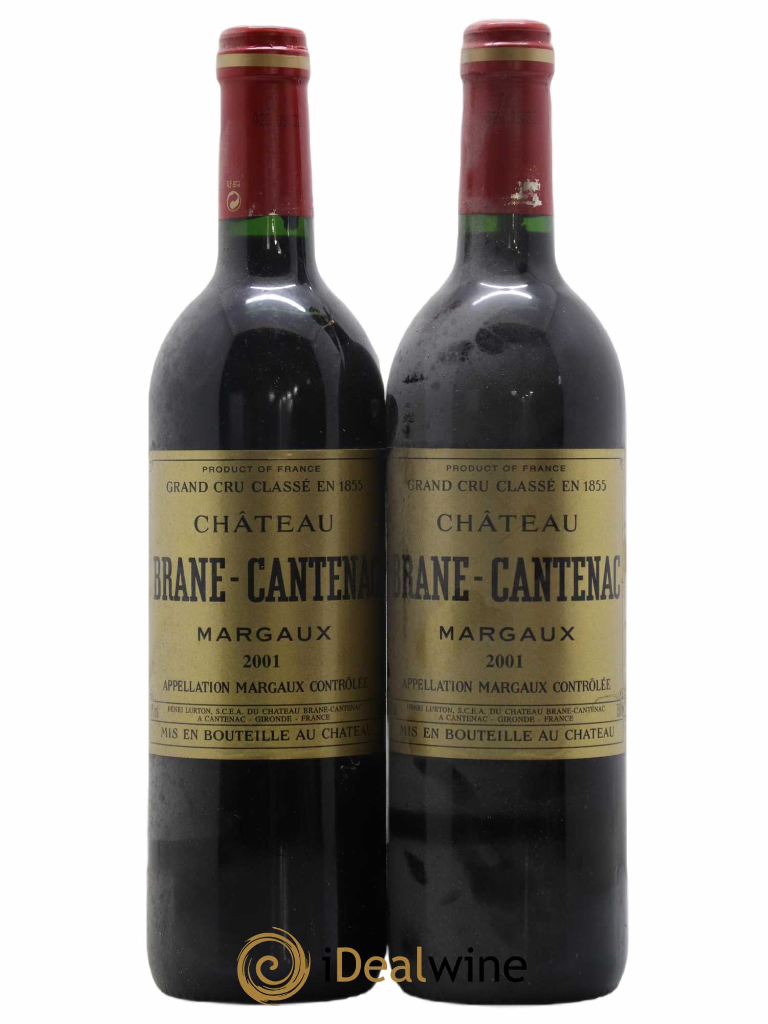 Château Brane Cantenac 2ème Grand Cru Classé 2001 - Lot de 2 bouteilles - 0