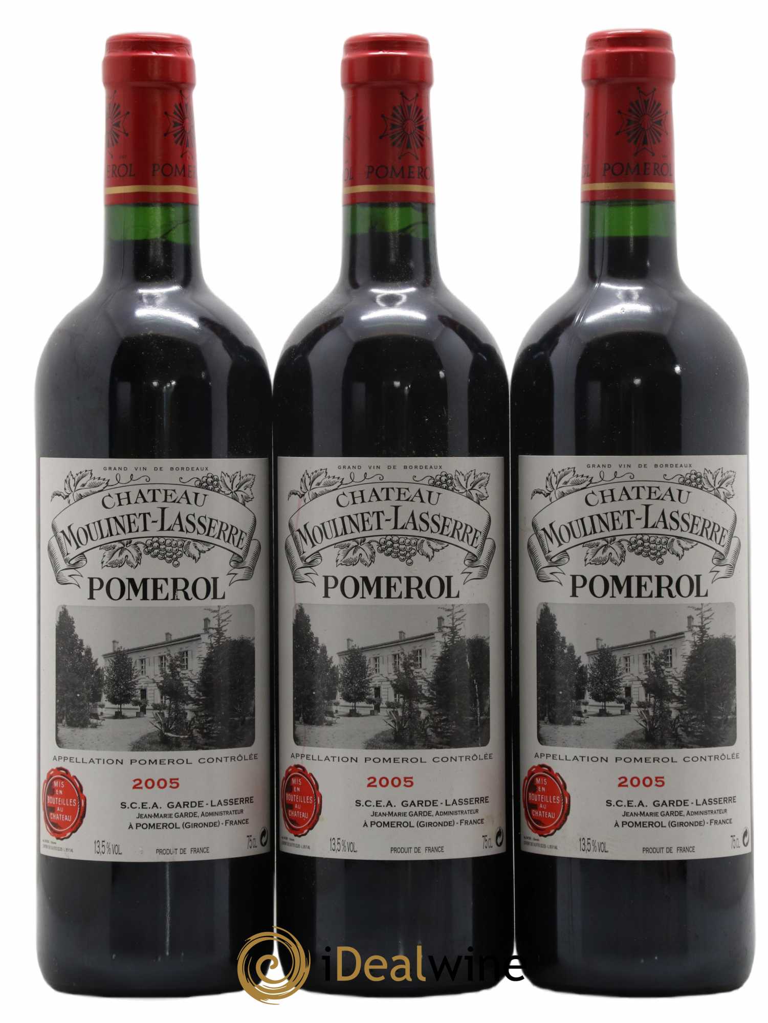 Château Moulinet Lasserre 2005 - Lot de 3 bouteilles - 0