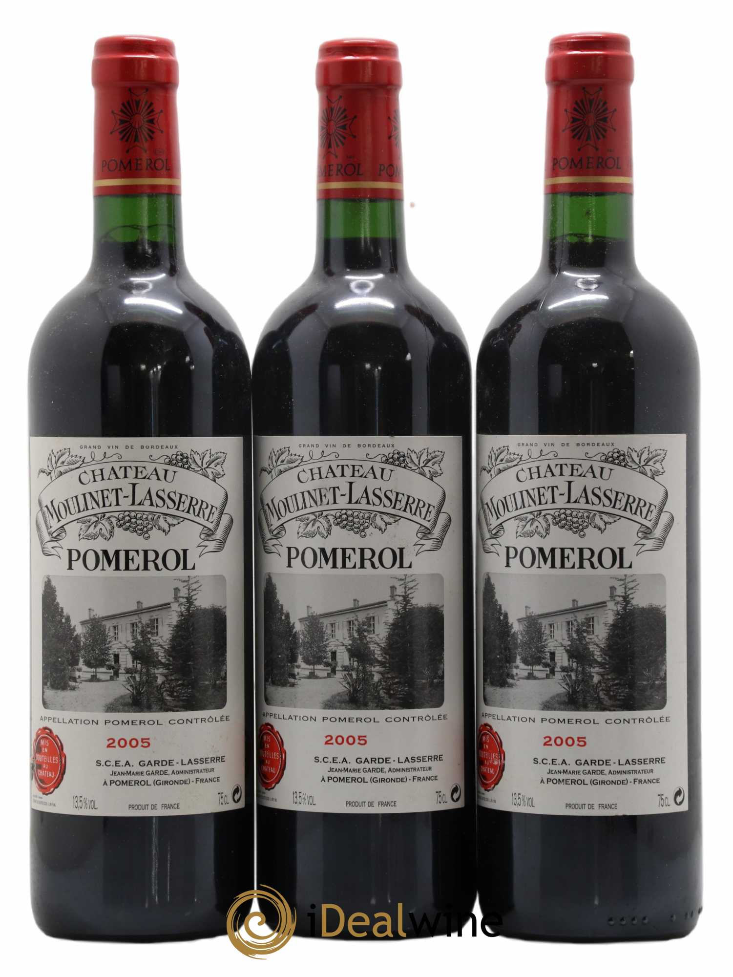 Château Moulinet Lasserre 2005 - Lot de 3 bouteilles - 0