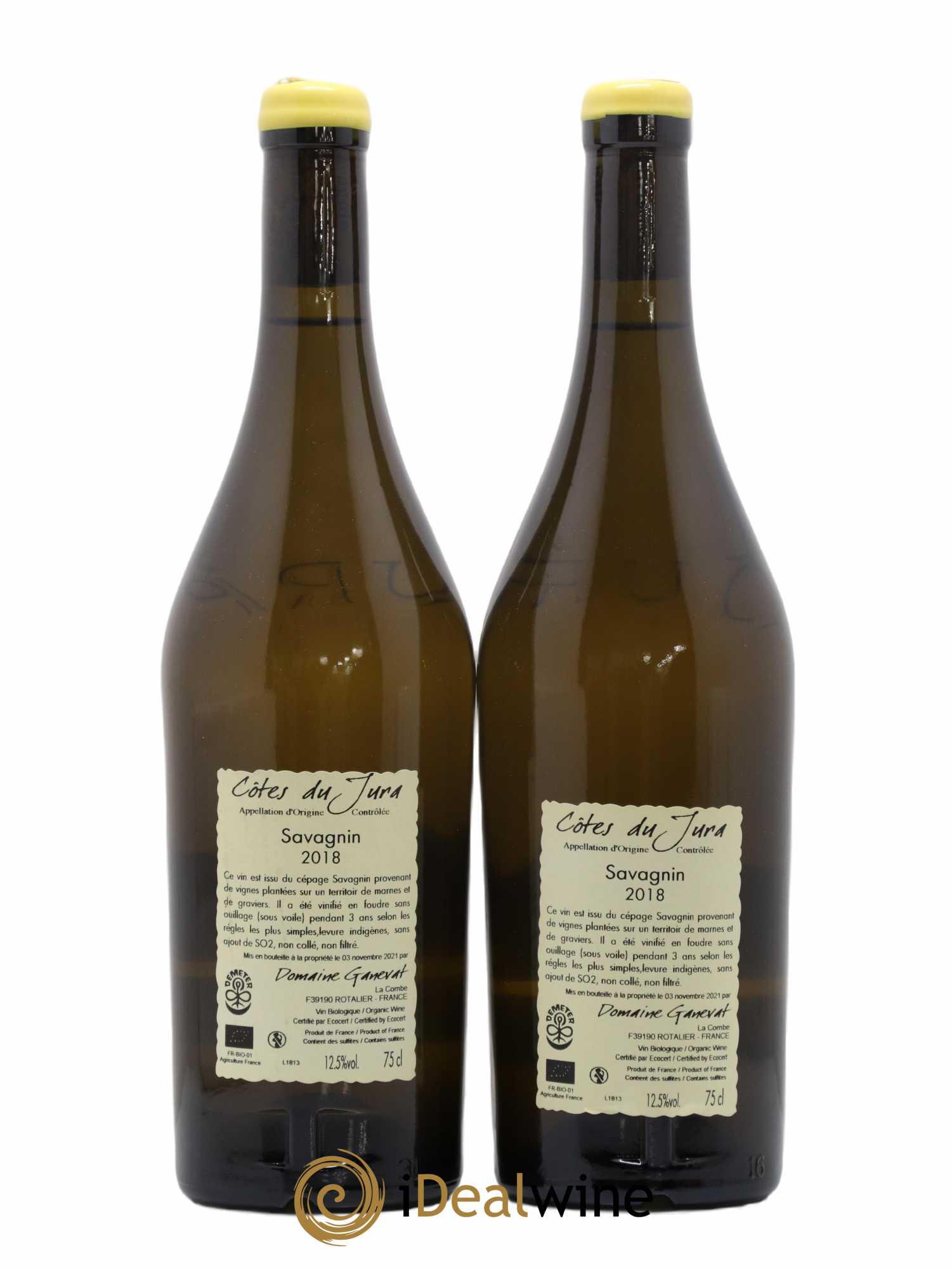 Côtes du Jura Les Grands Teppes Savagnin (sous voile) Jean-François Ganevat (Domaine) 2018 - Lot de 2 bouteilles - 1