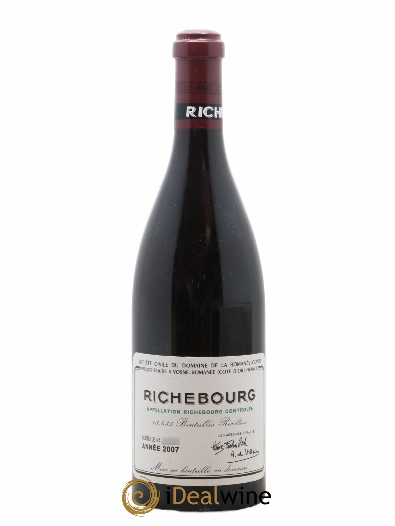 Richebourg Grand Cru Domaine de la Romanée-Conti 2007 - Lot de 1 bouteille - 0