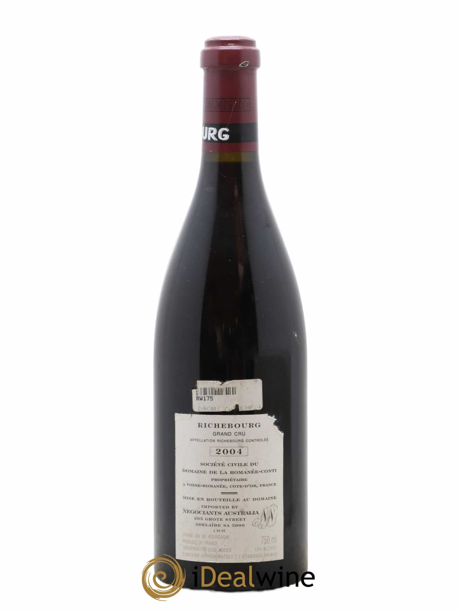 Richebourg Grand Cru Domaine de la Romanée-Conti 2004 - Lot de 1 bouteille - 1