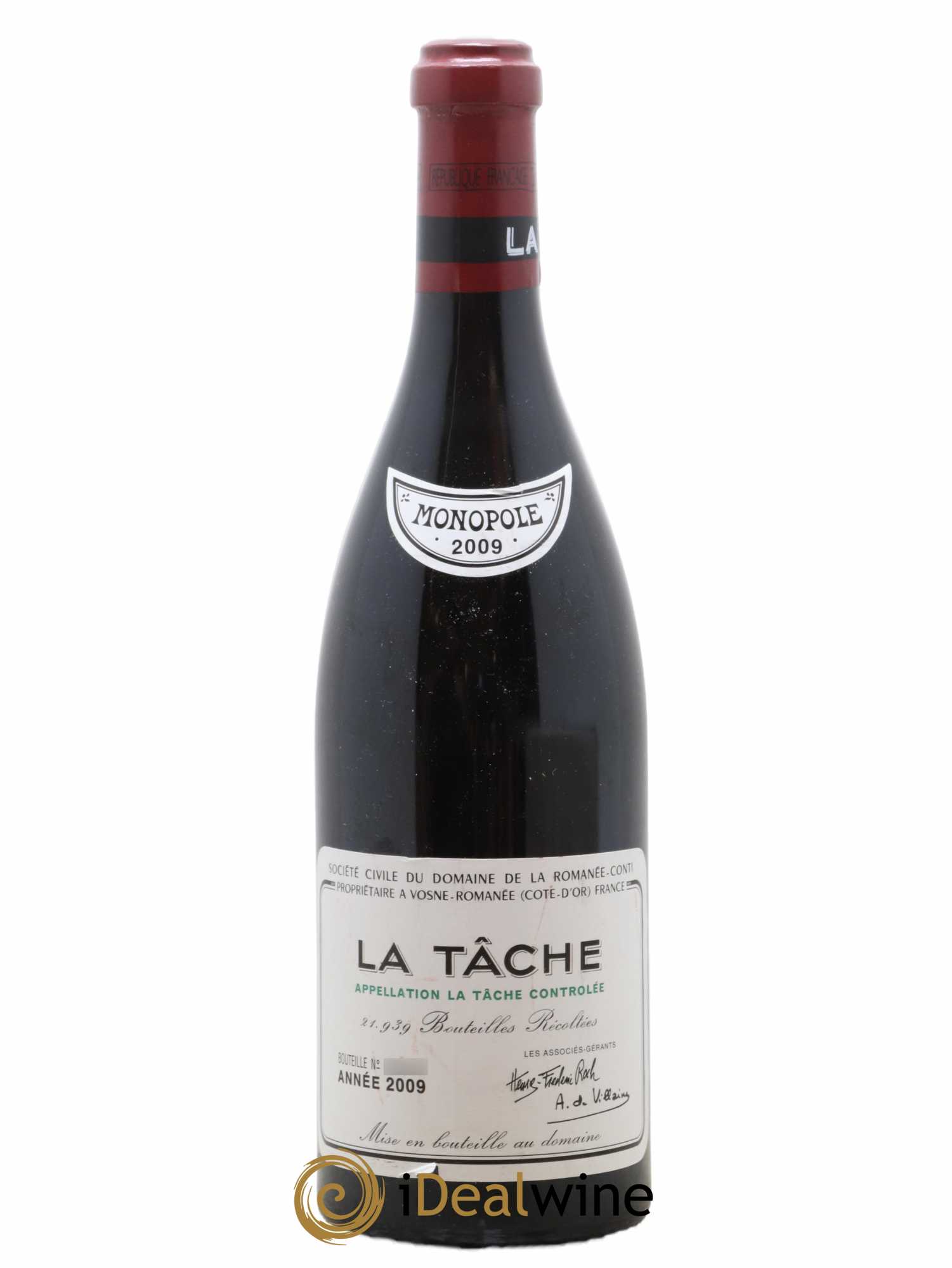 La Tâche Grand Cru Domaine de la Romanée-Conti 2009 - Lot de 1 bouteille - 0