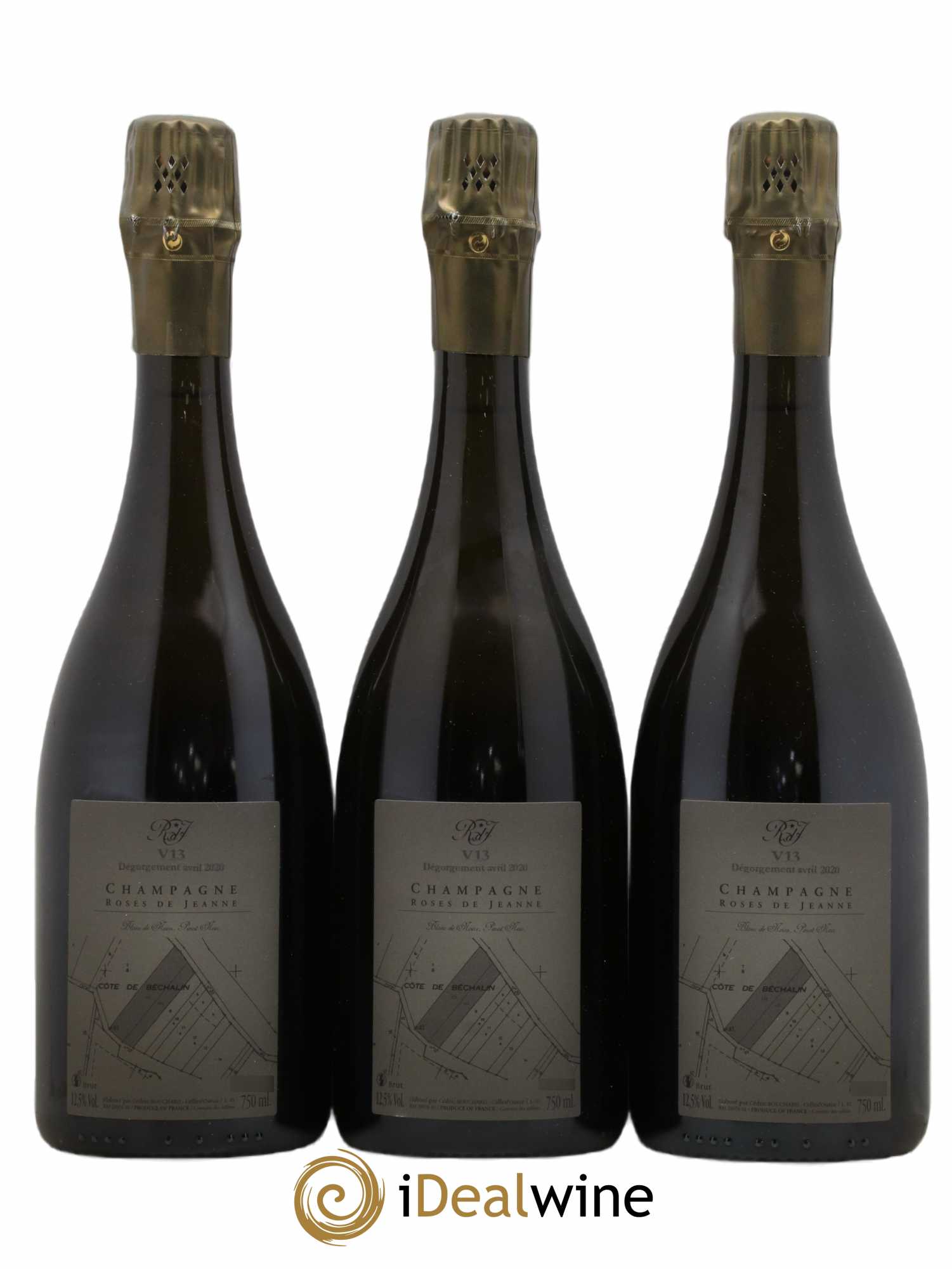 Roses de Jeanne Côte de Béchalin Blanc de Noirs Cédric Bouchard 2013 - Lot de 3 bouteilles - 1