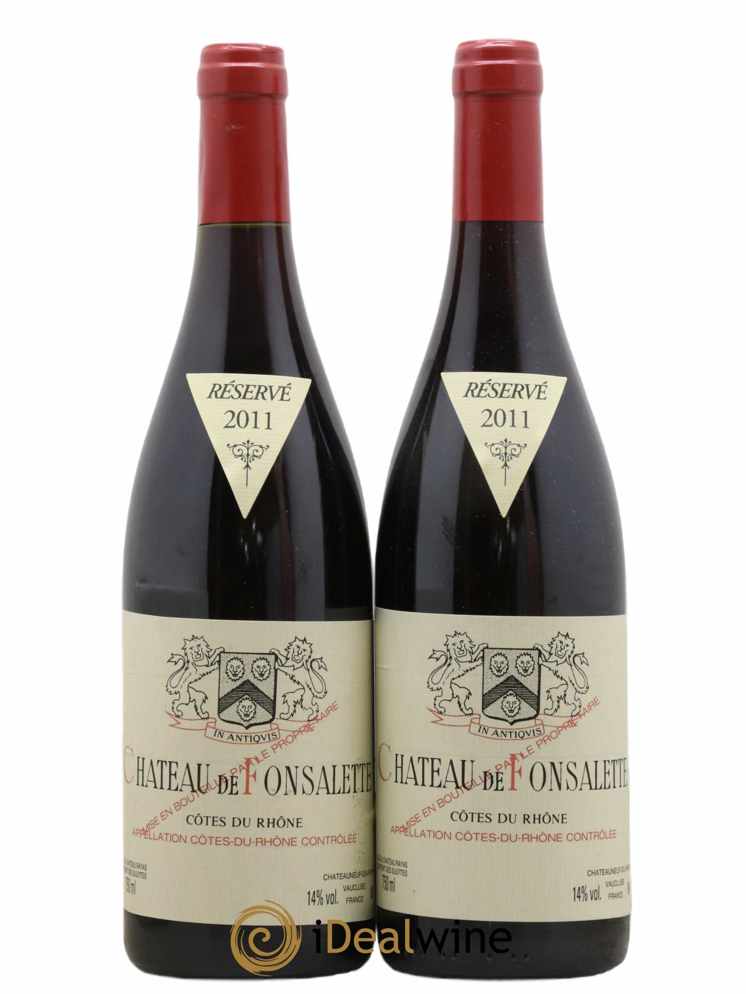 Côtes-du-Rhône Château de Fonsalette Emmanuel Reynaud 2011 - Lot de 2 bouteilles - 0