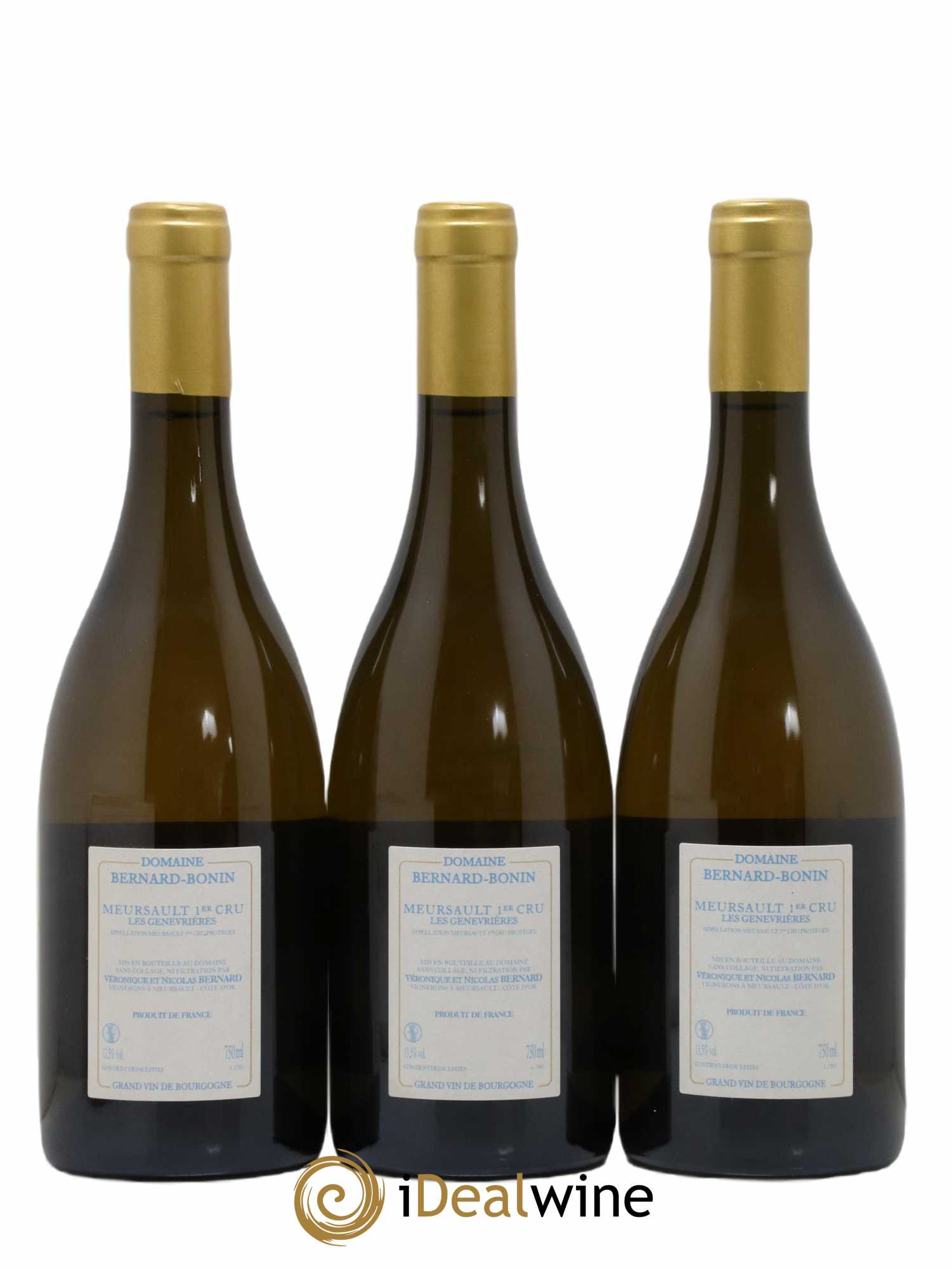 Meursault 1er Cru Les Genevrières Bernard Bonin 2017 - Lot de 3 bouteilles - 1
