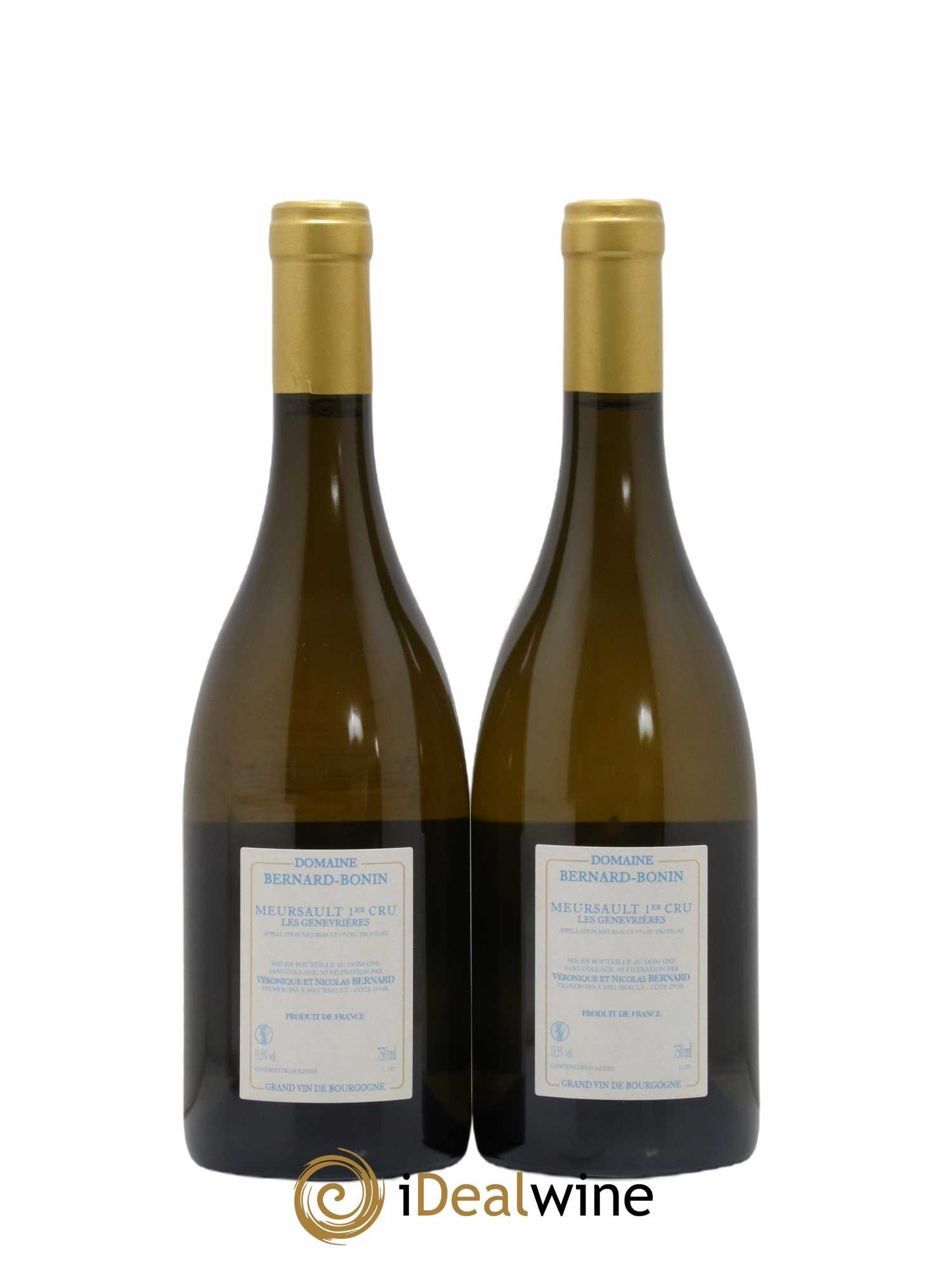 Meursault 1er Cru Les Genevrières Bernard Bonin 2017 - Lot de 2 bouteilles - 1