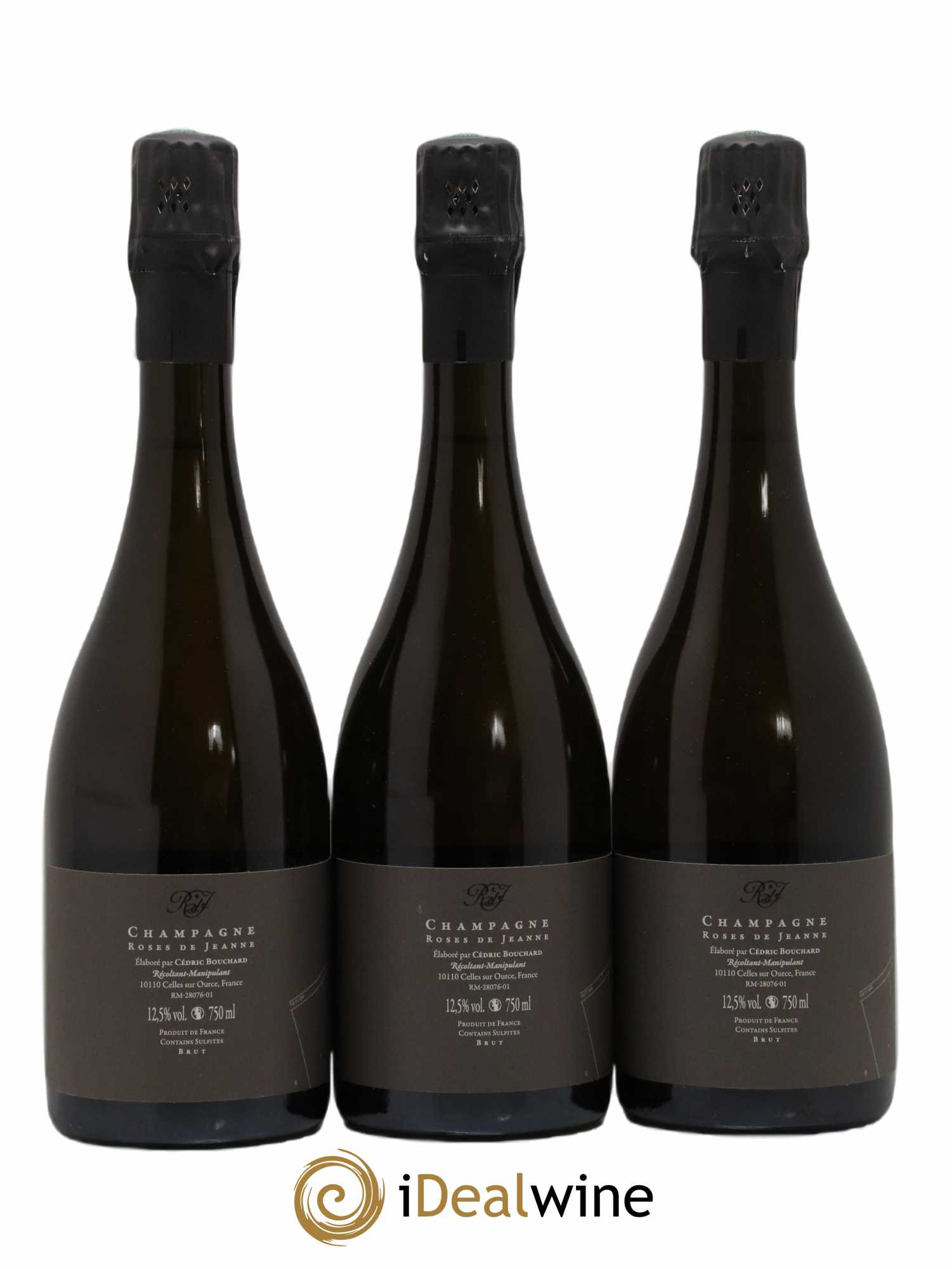 Roses de Jeanne Côte de Val Vilaine Blanc de Noirs Cédric Bouchard 2020 - Lot de 3 bouteilles - 1