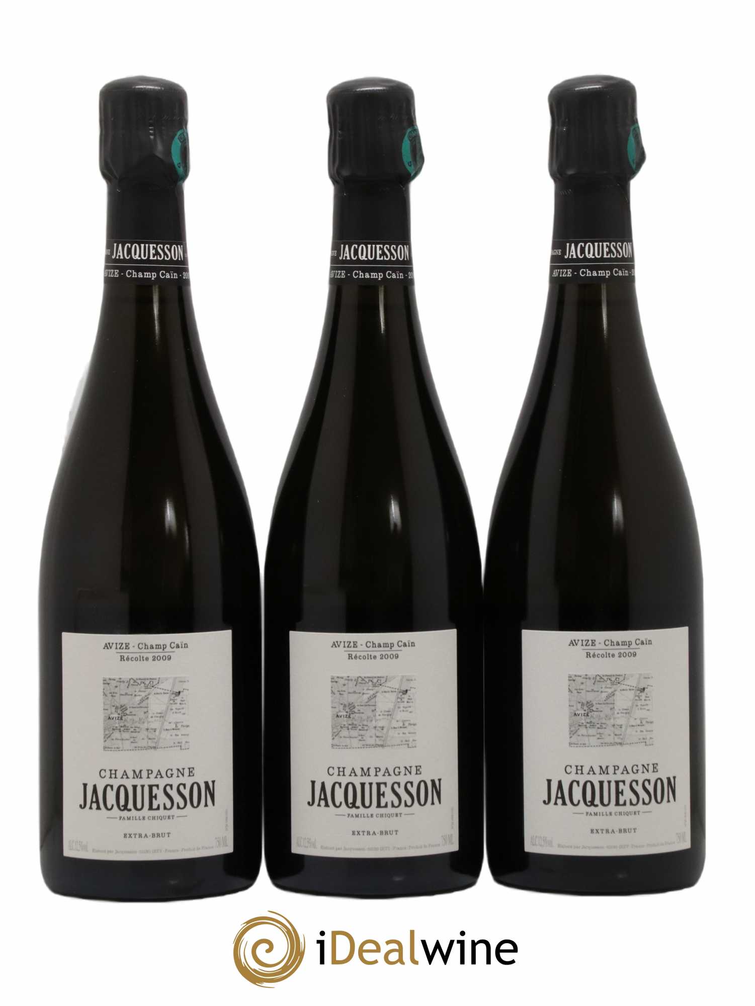 Avize Champ Caïn Extra-Brut Jacquesson 2009 - Lot de 3 bouteilles - 0