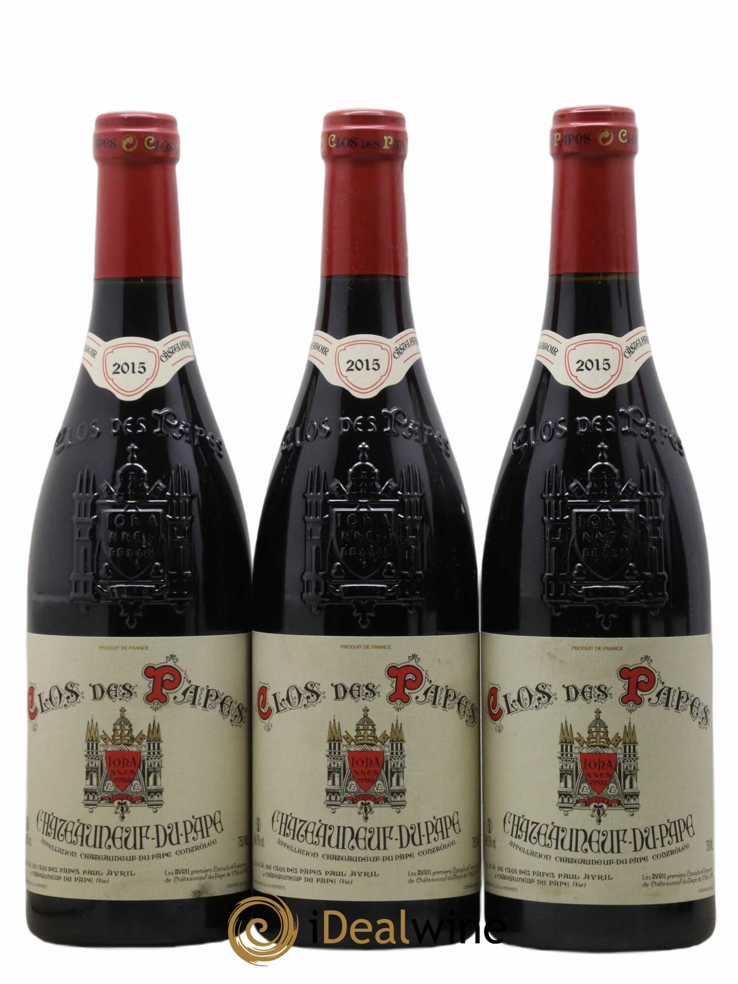 Châteauneuf-du-Pape Clos des Papes - Paul Avril 2015 - Lot de 6 bouteilles - 1