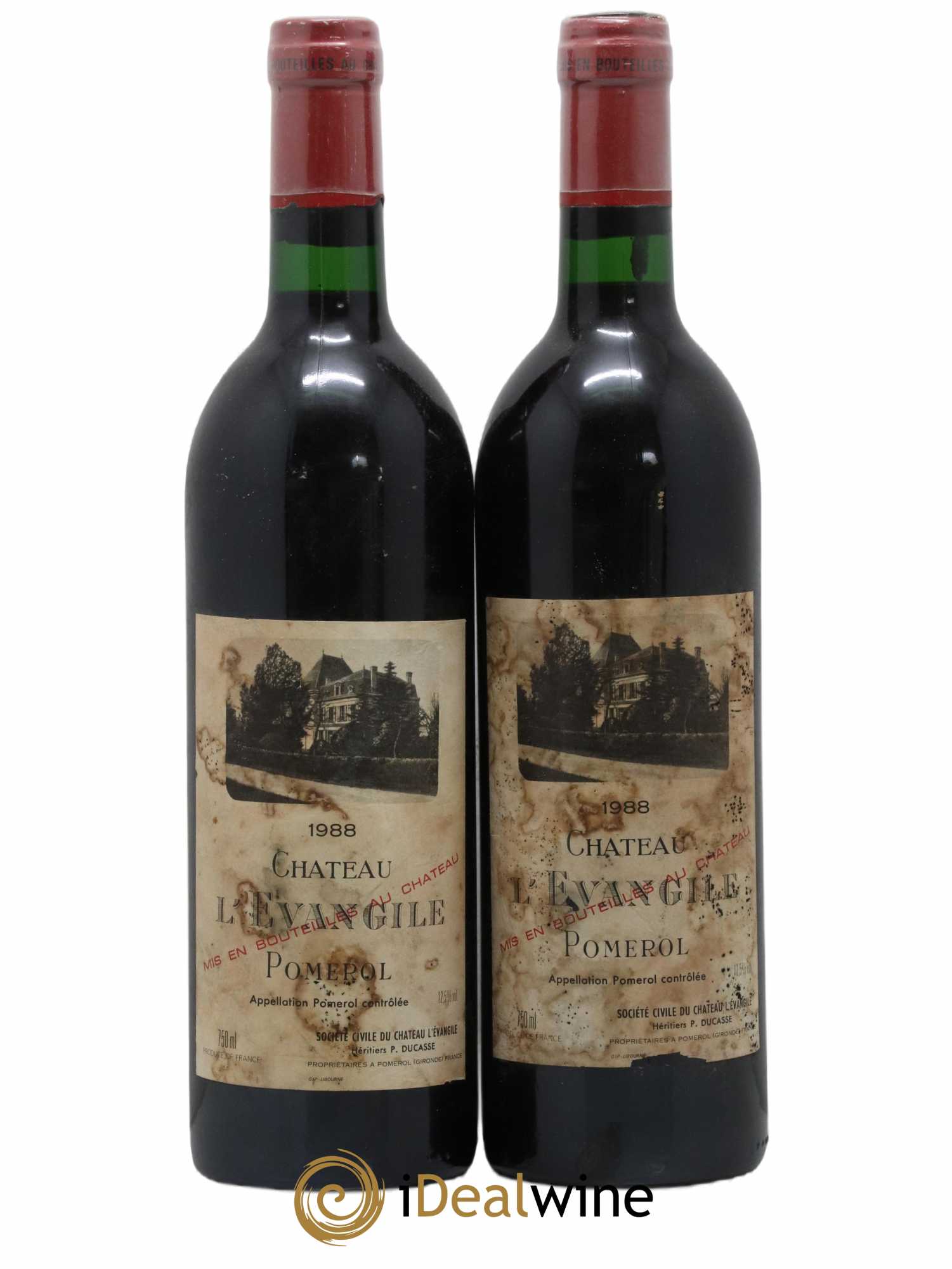 Château l' Évangile 1988 - Lot de 2 bouteilles - 0