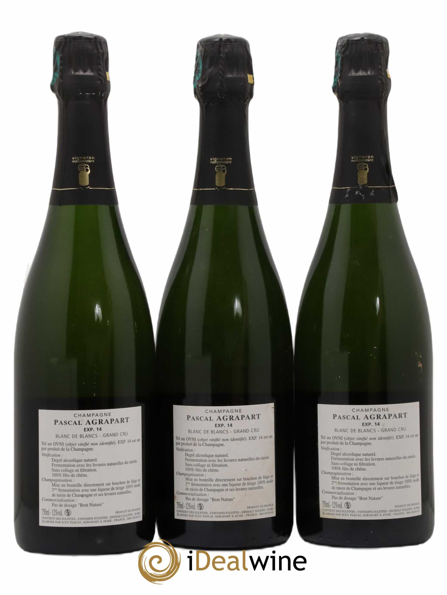 Expérience 14 Brut Nature Pascal Agrapart 2014 - Lot de 3 bouteilles - 1