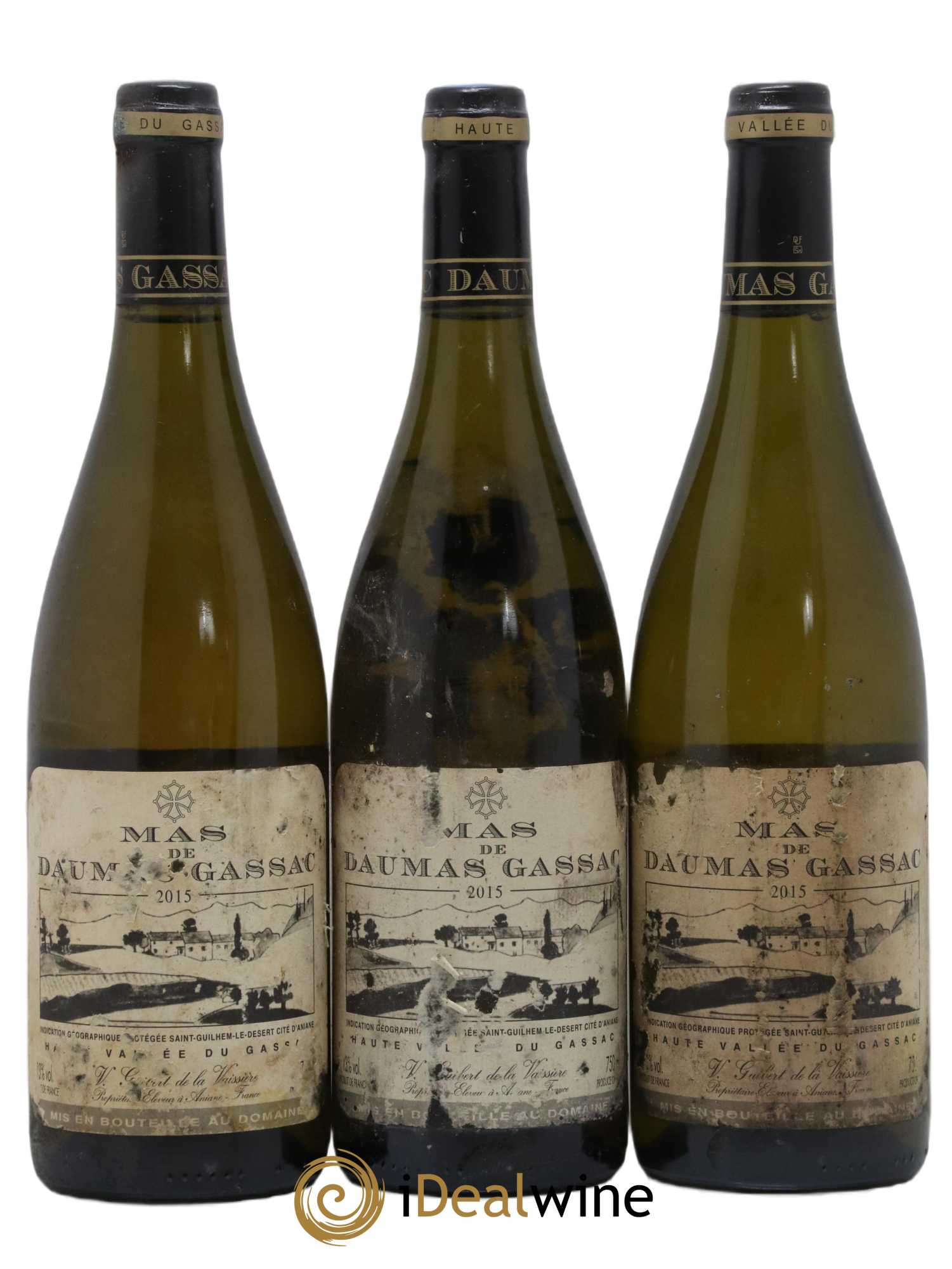 Saint-Guilhem-le-Désert - Cité d'Aniane Mas Daumas Gassac Famille Guibert de La Vaissière 2015 - Lot de 3 bouteilles - 0