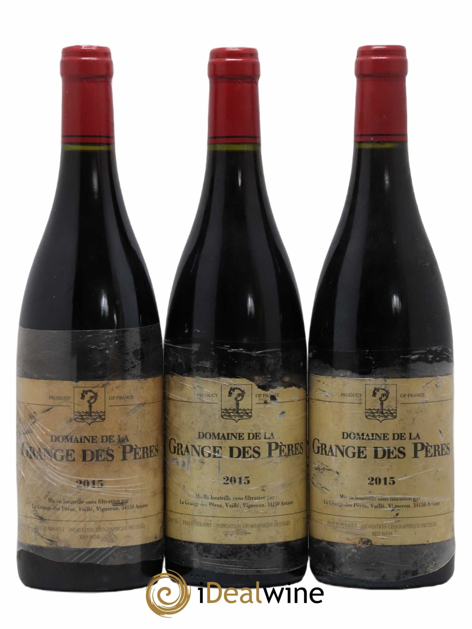 Pays d'Hérault Grange des Pères Laurent Vaillé 2015 - Lot de 3 bouteilles - 0