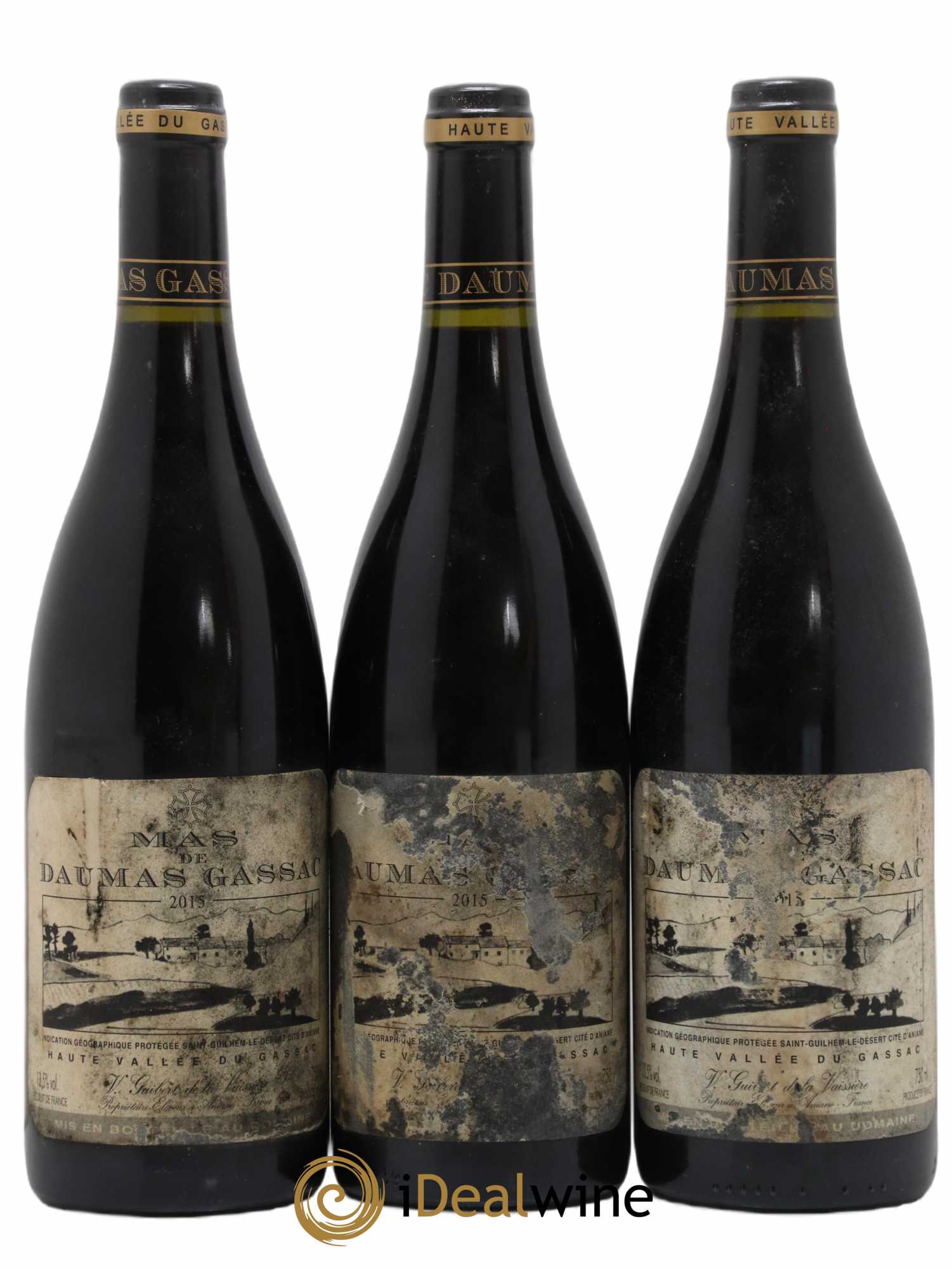 Saint-Guilhem-le-Désert - Cité d'Aniane Mas Daumas Gassac Famille Guibert de La Vaissière 2015 - Lot de 3 bouteilles - 0