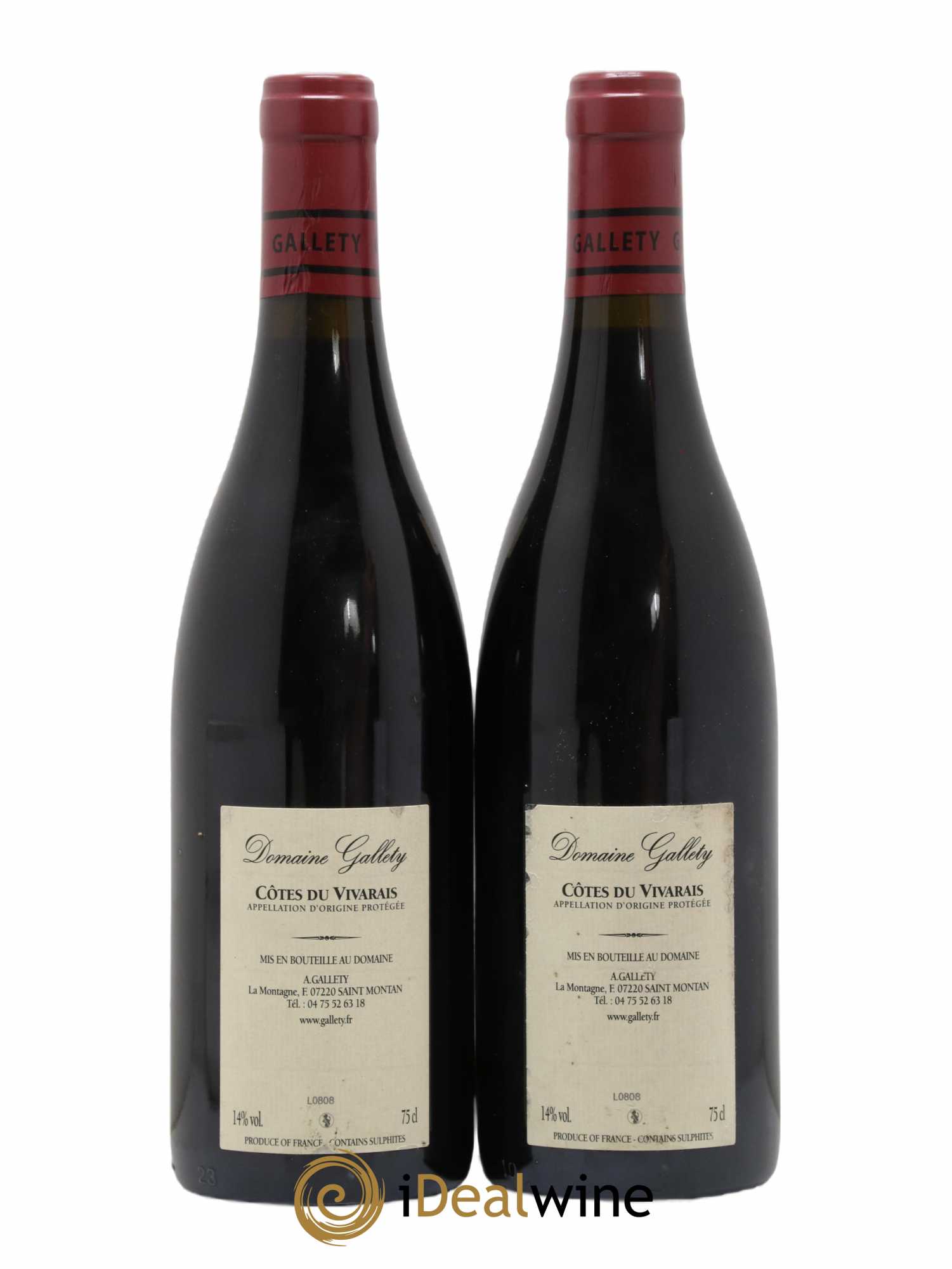 Côtes du Vivarais Clos Latin Gallety (Domaine) 2008 - Lotto di 2 bottiglie - 1