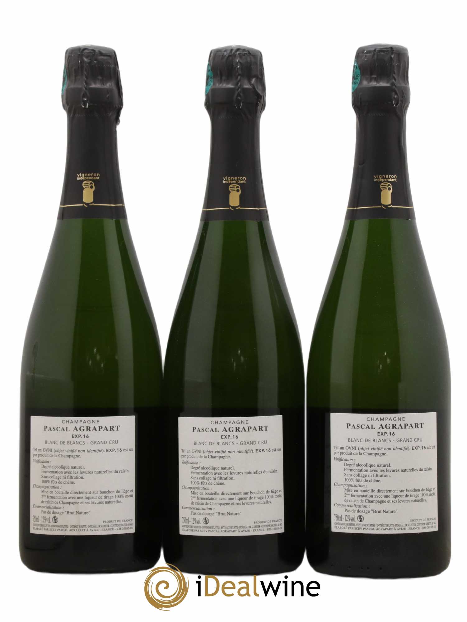 Expérience 16 Brut Nature Pascal Agrapart 2016 - Lot de 3 bouteilles - 1