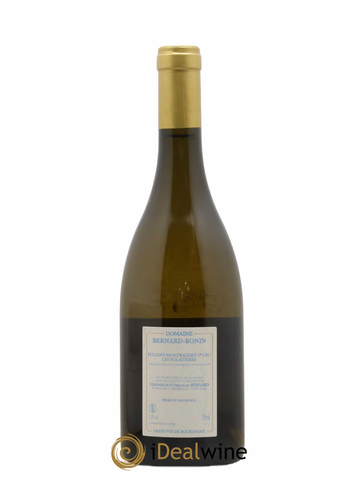 Puligny-Montrachet 1er Cru Les Folatières Bernard Bonin 2017 - Lot de 1 bouteille - 1