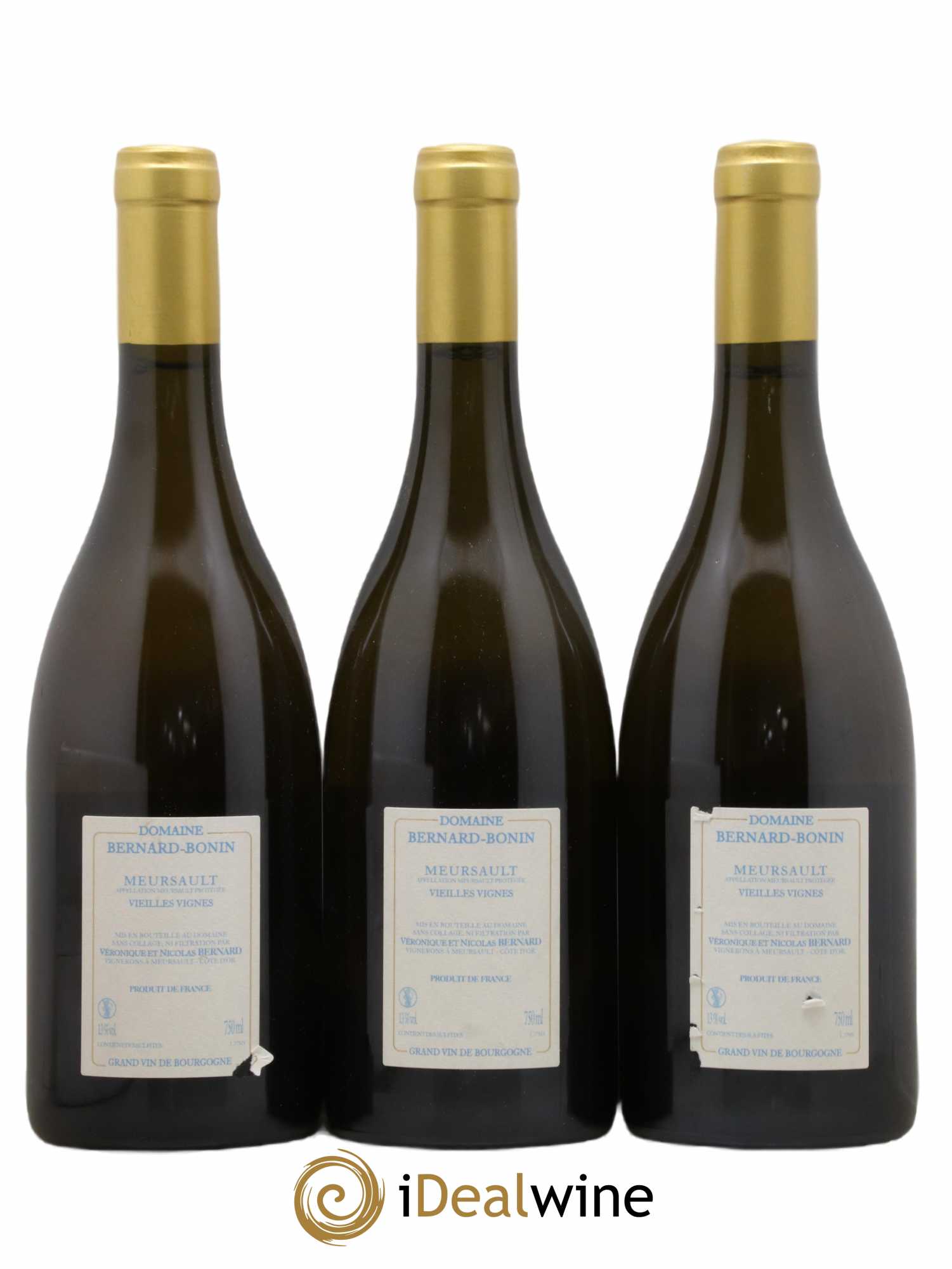 Meursault Vieilles Vignes Bernard Bonin 2017 - Lot de 3 bouteilles - 1