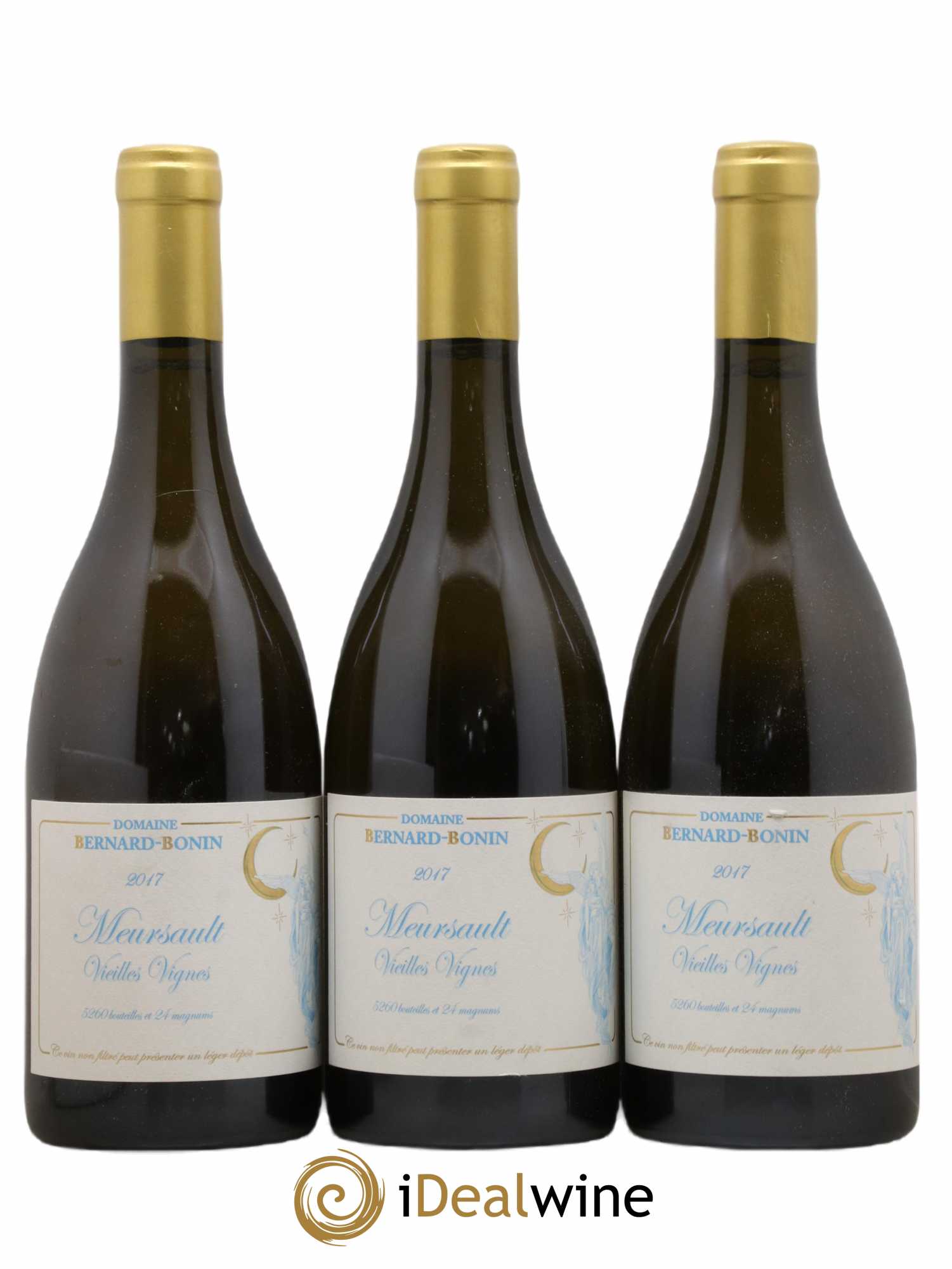 Meursault Vieilles Vignes Bernard Bonin 2017 - Lot de 3 bouteilles - 0