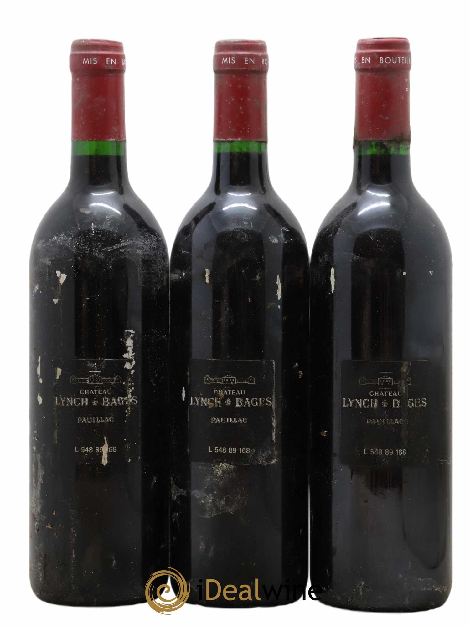 Château Lynch Bages 5ème Grand Cru Classé 1989 - Lot de 3 bouteilles - 1