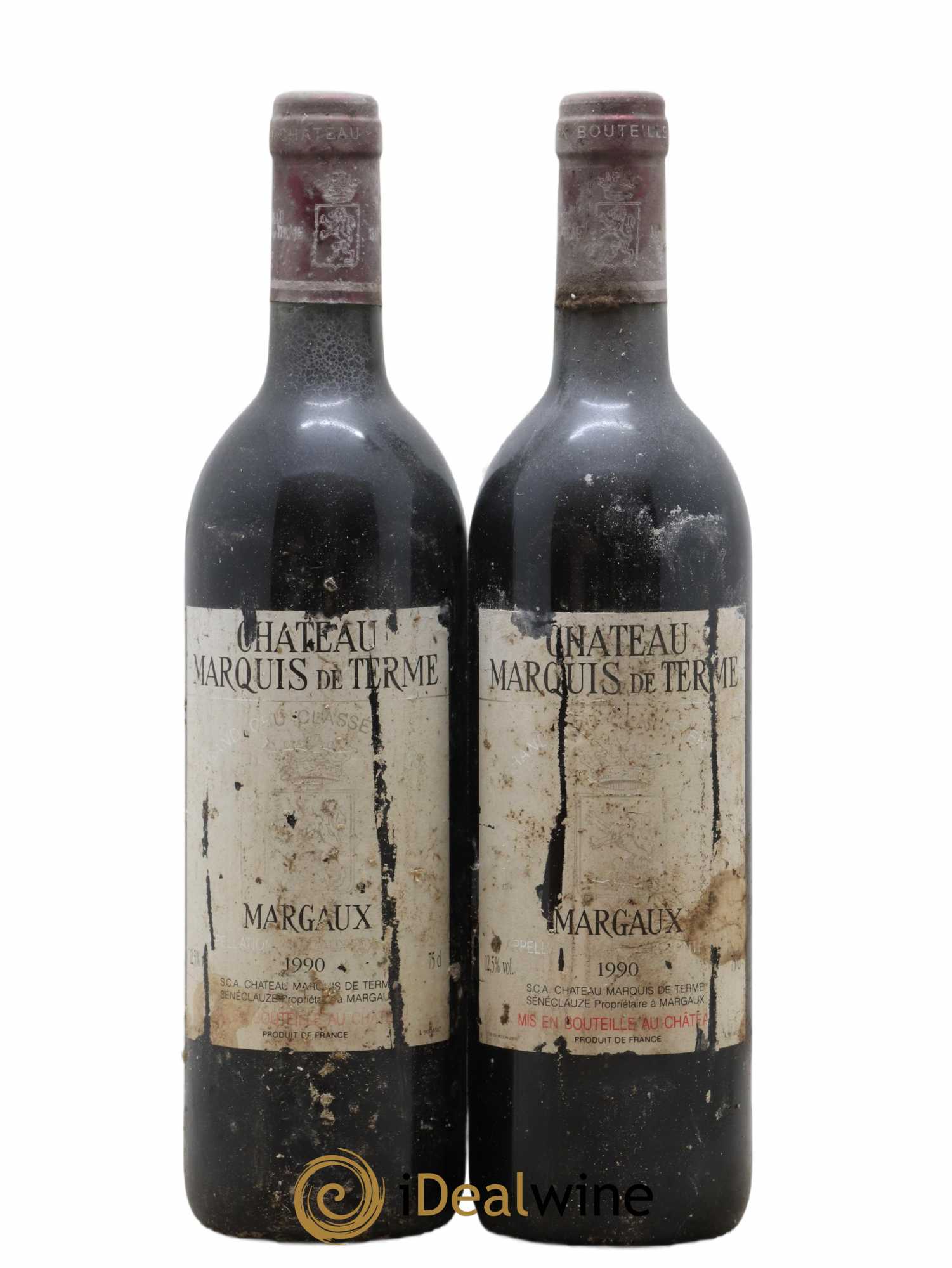 Château Marquis de Terme 4ème Grand Cru Classé 1990 - Lot de 2 bouteilles - 0