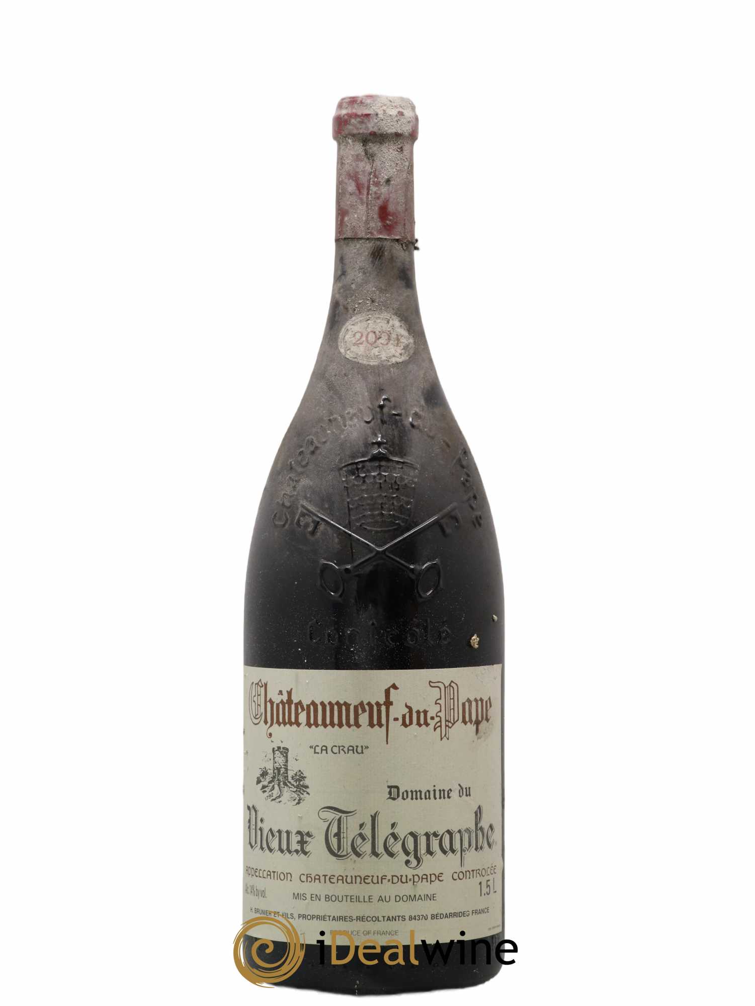Châteauneuf-du-Pape Vieux Télégraphe (Domaine du) Vignobles Brunier 2001 - Lot de 1 magnum - 0
