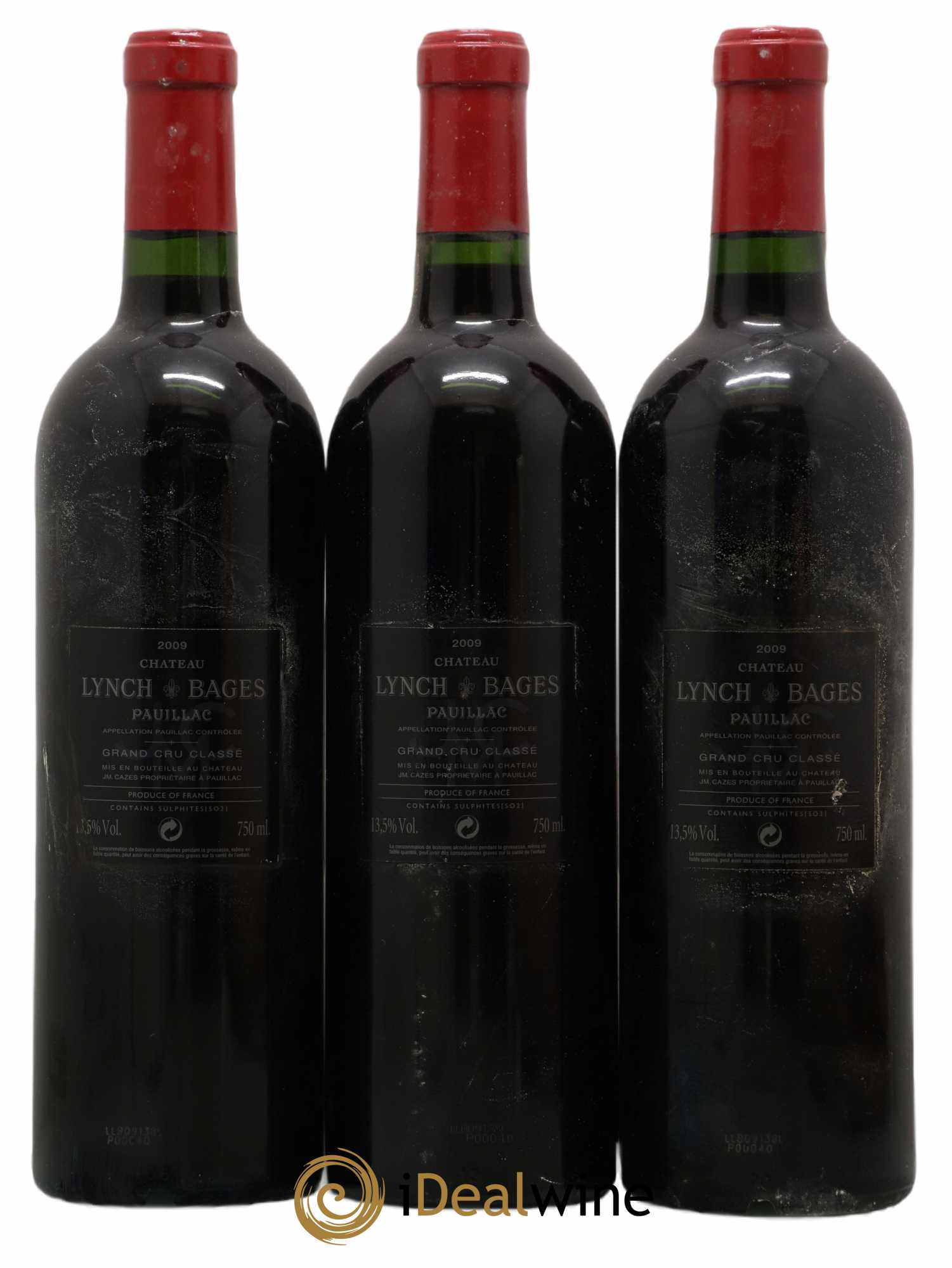 Château Lynch Bages 5ème Grand Cru Classé 2009 - Lot de 3 bouteilles - 1