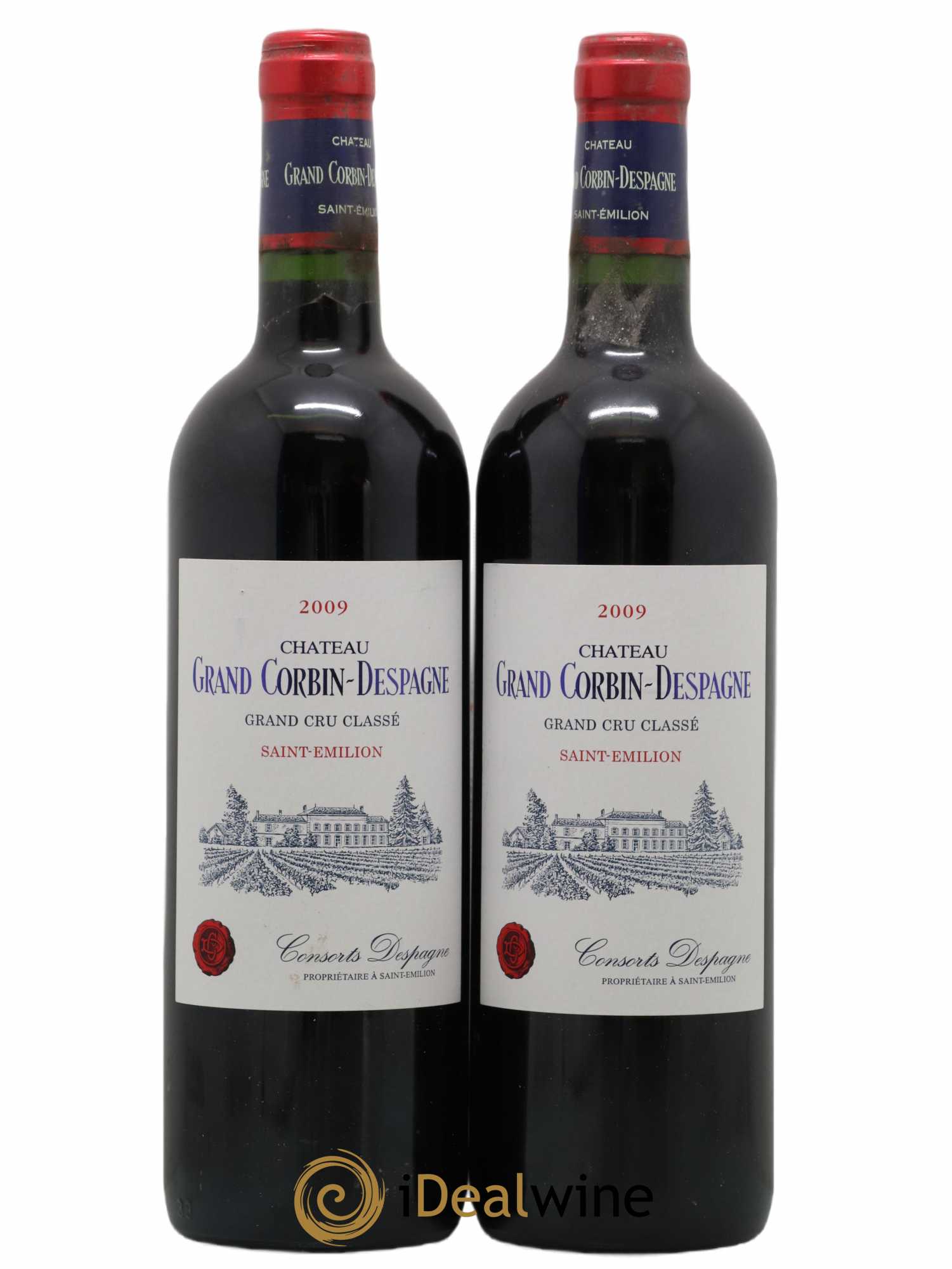 Château Grand Corbin Despagne Grand Cru Classé 2009 - Lot de 2 bouteilles - 0