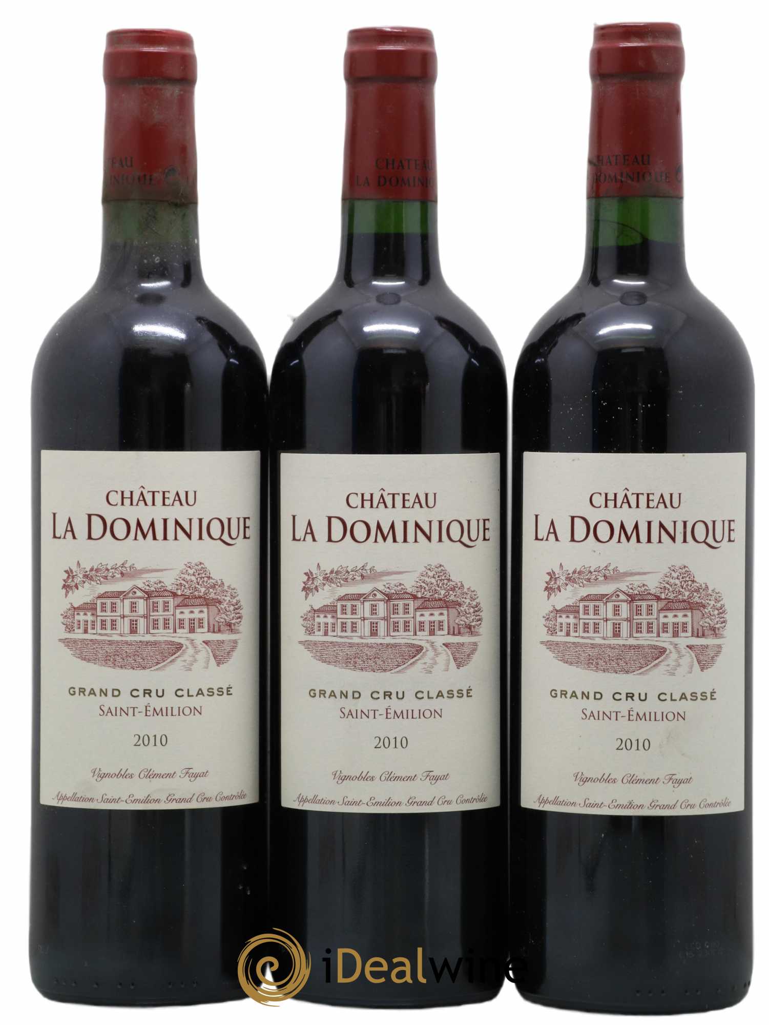 Château la Dominique Grand Cru Classé 2010 - Lot de 3 bouteilles - 0
