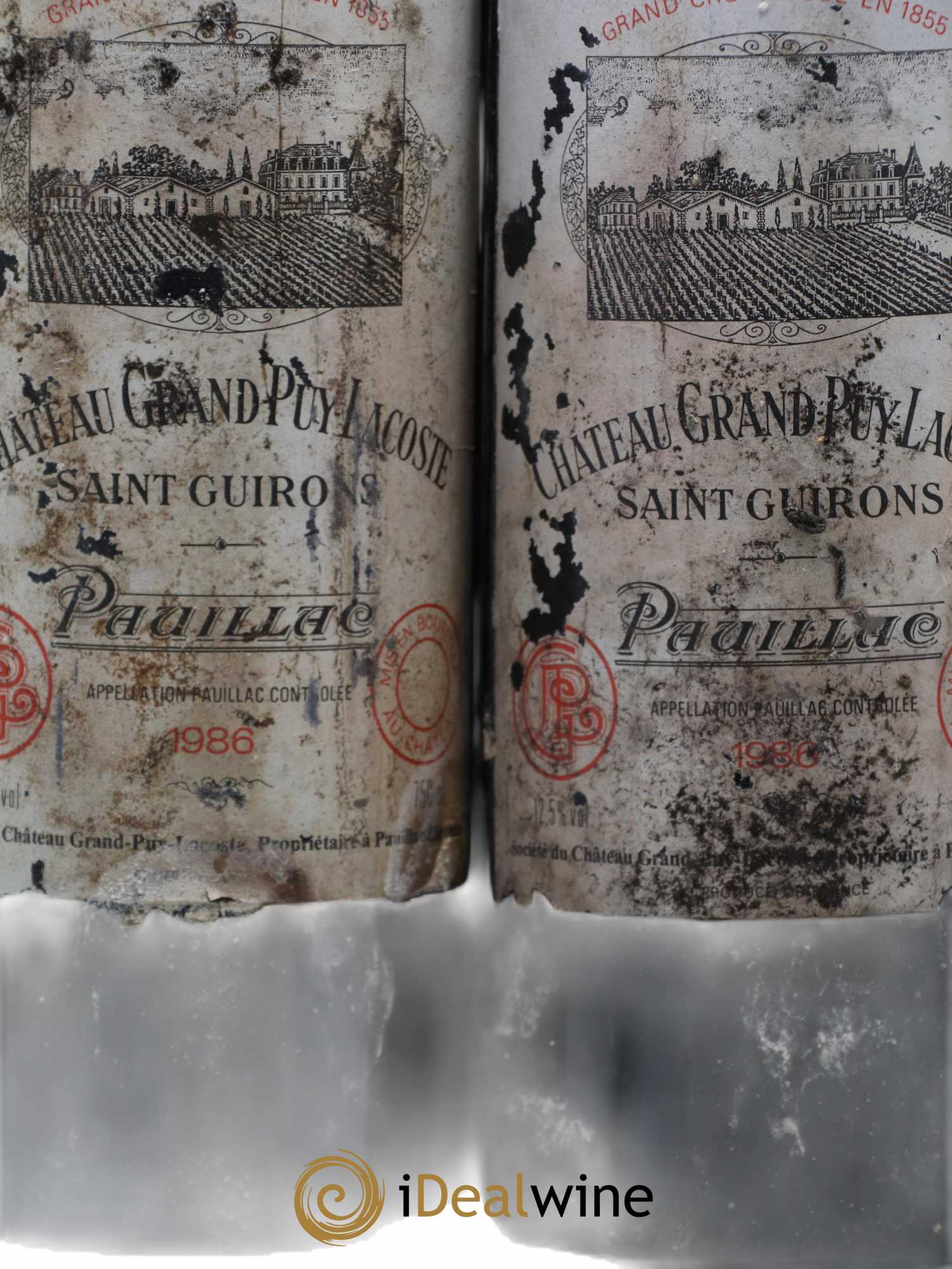 Château Grand Puy Lacoste 5ème Grand Cru Classé 1986 - Lot de 2 bouteilles - 1