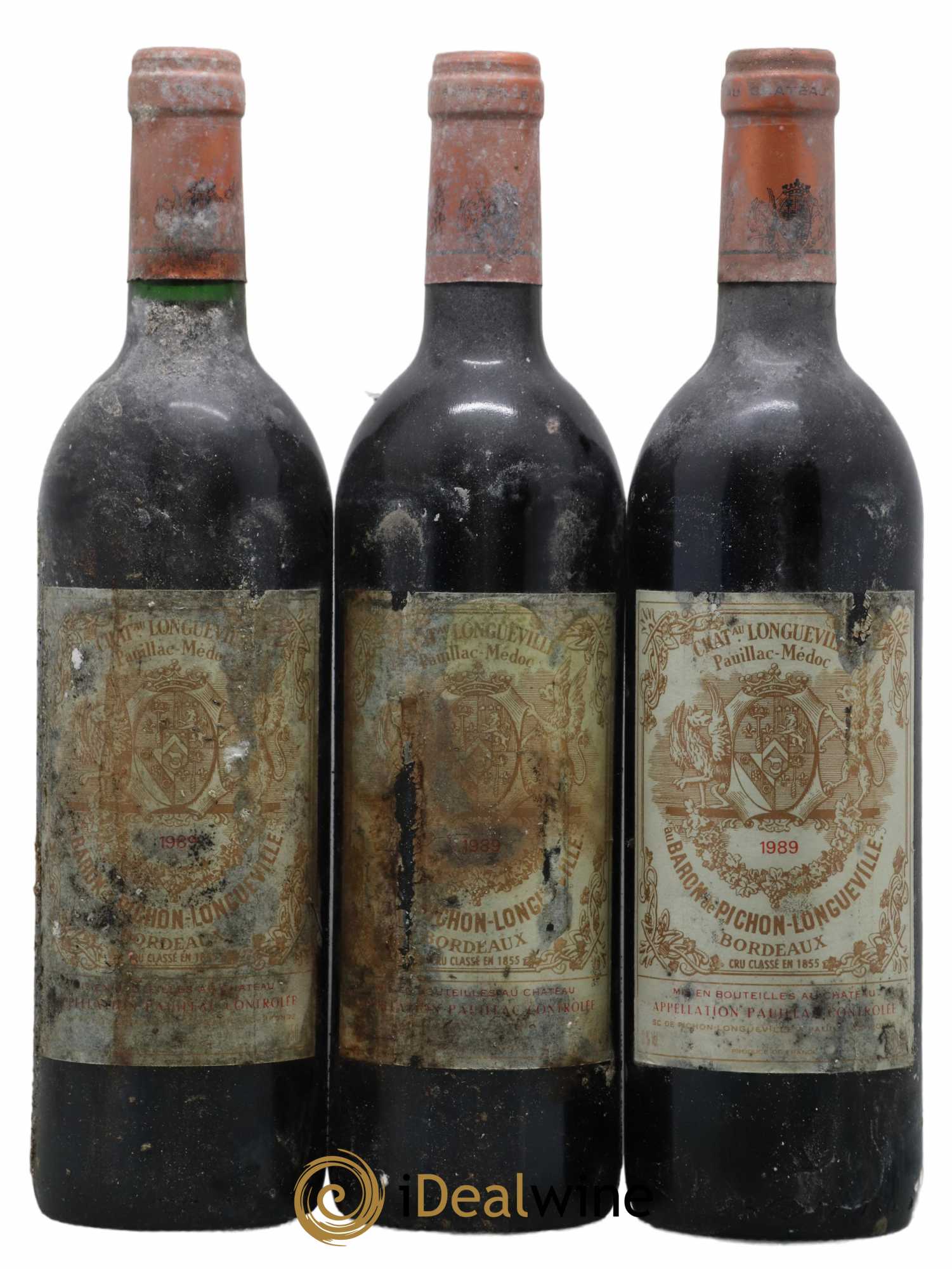 Pichon Longueville Baron 2ème Grand Cru Classé 1989 - Lot de 3 bouteilles - 0