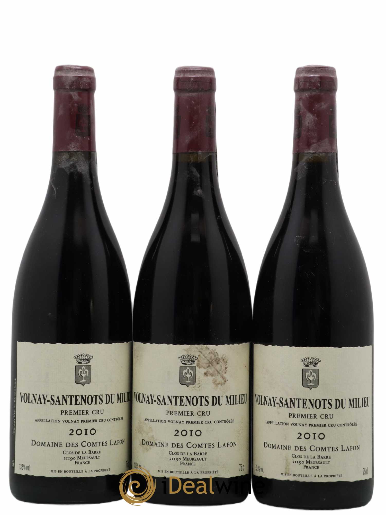 Volnay 1er Cru Santenots du Milieu Comtes Lafon (Domaine des) 2010 - Lot de 3 bouteilles - 0