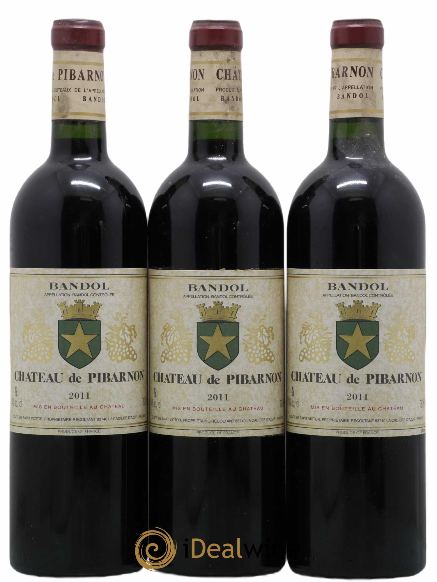 Bandol Château de Pibarnon Comte de Saint-Victor 2011 - Posten von 3 Flaschen - 0