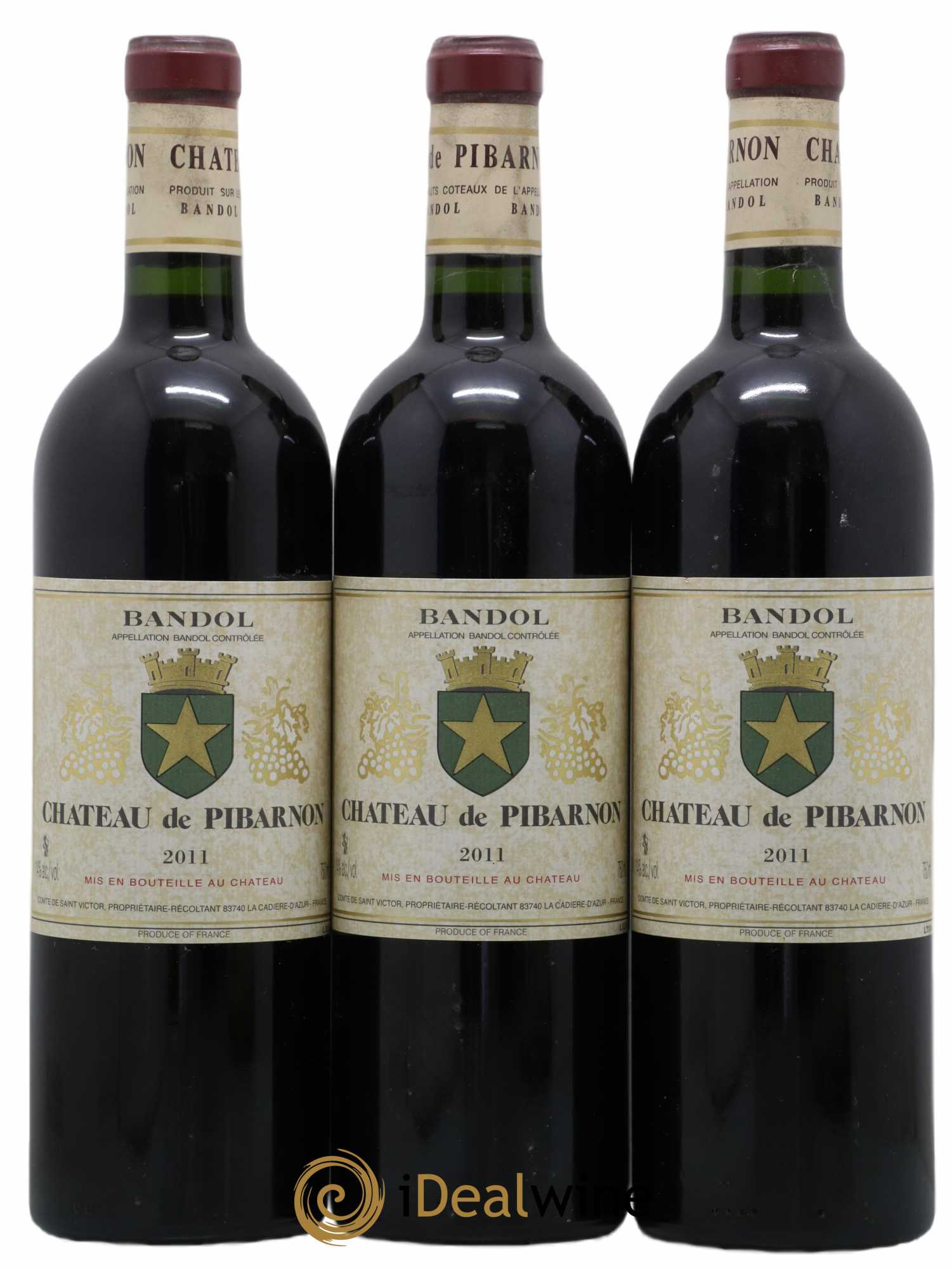 Bandol Château de Pibarnon Comte de Saint-Victor 2011 - Lot de 3 bouteilles - 0