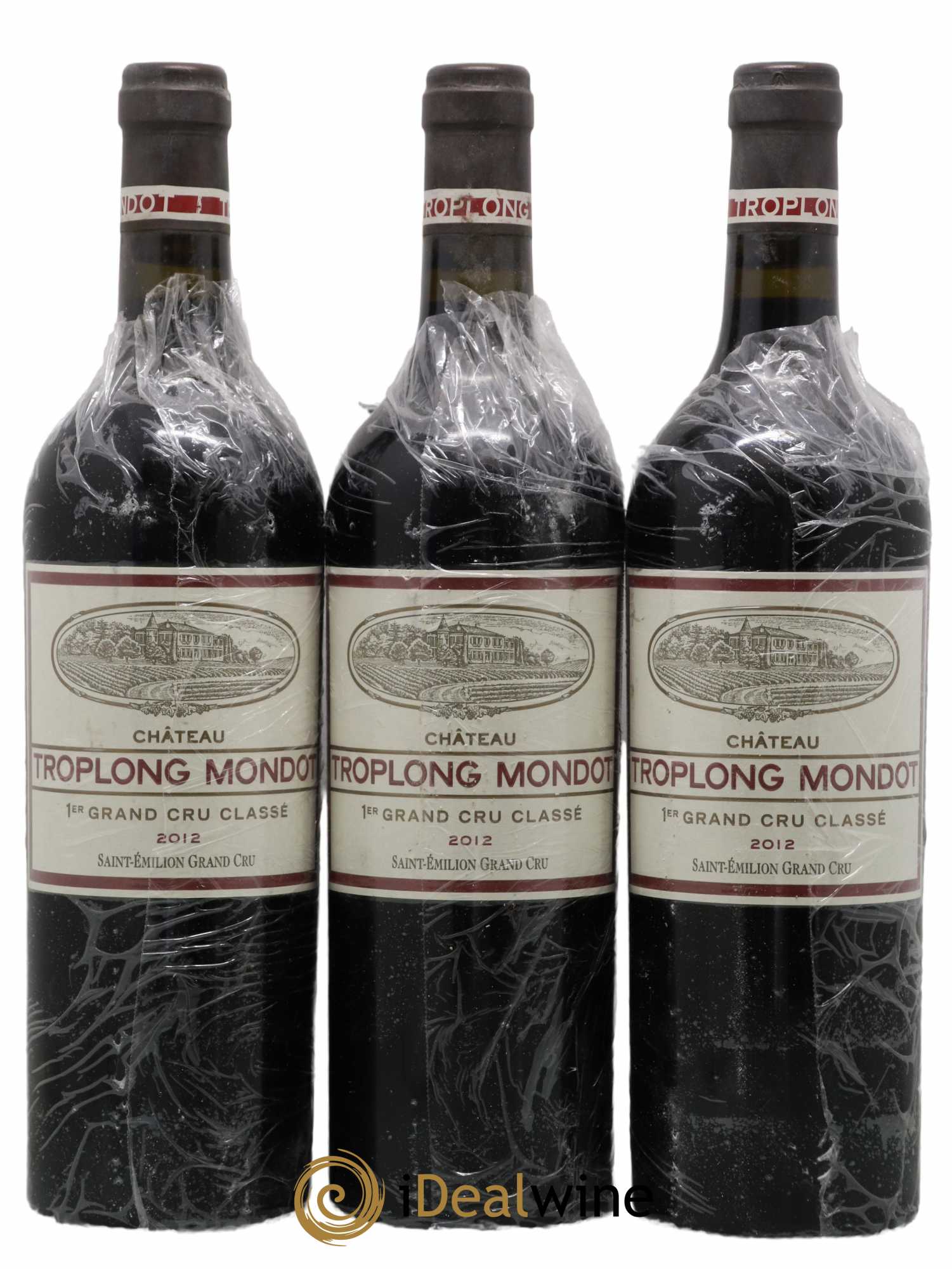 Château Troplong Mondot 1er Grand Cru Classé B 2012 - Lot de 3 bouteilles - 0